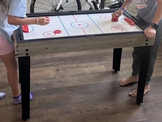 Best Choice Products 2x4ft Combo Game Table Set for Home, Game Room, Friends & Family w/Hockey, Foosball, Pool, Shuffleboard, Ping Pong, Chess, Checkers, Bowling, and Backgammon customer photo 1