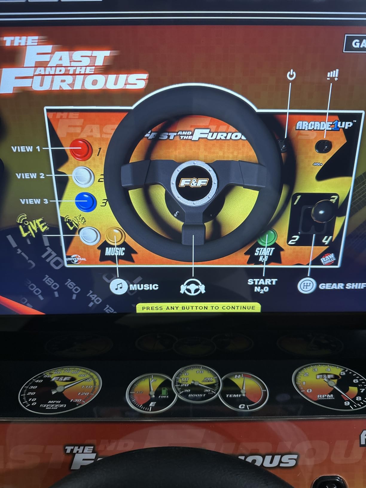 Arcade1Up The Fast and The Furious Deluxe Arcade Machine Gaming Cabinet with Steering Wheel, 4-Position Gear Shift and Wi-Fi Leaderboards customer photo 2