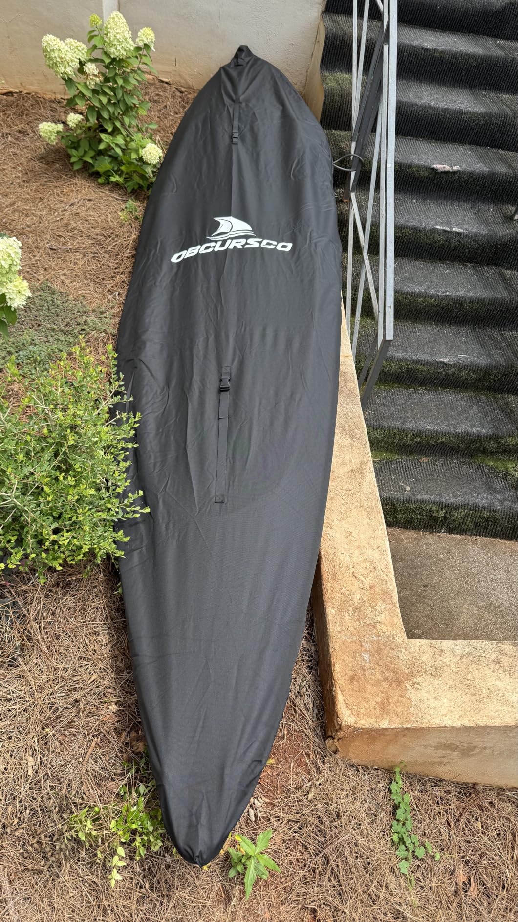 Obcursco 600D Kayak Cover Waterproof, 9.3-16.5FT Thickened UV-Proof, Tear and Fade Resistant Canoe Cover, Kayak Covers for Outdoor and Indoor Storage, Perfect as Kayak Accessories for SUP Paddle Board customer photo 1