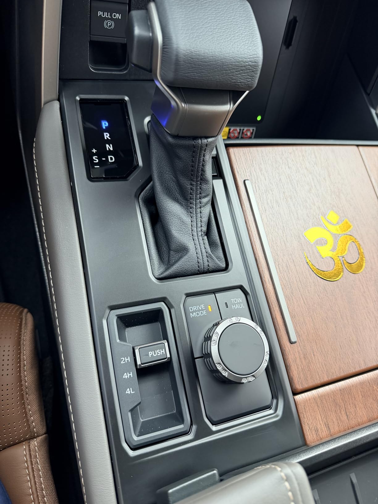JDMCAR Central Control Gear Shift Panel Trim Cover Compatible with 2022 2023 2024 2025 2026 Toyota Tundra/Sequoia Accessories, Gear Shift Control Anti-Scratch Panel Decorative Sticker - Matte Black customer photo 1
