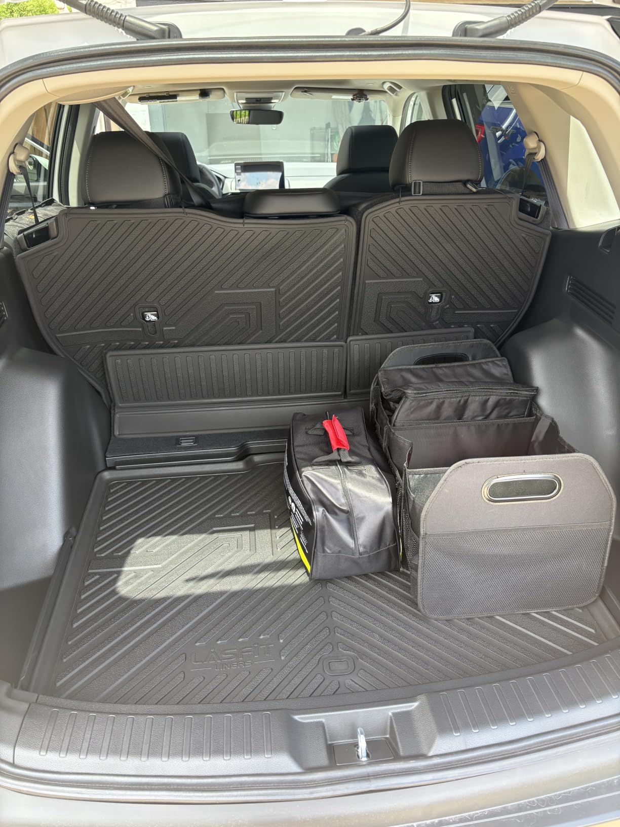 LASFIT Floor Mats & Trunk Mat for Honda Odyssey 2026 2025 2024 2023 2022 2021 2020 2019 2018 Mini Passenger Van, All Weather TPE Car Floor Liners-1st & 2nd & 3rd Row & Cargo Mat Full Set customer photo 2