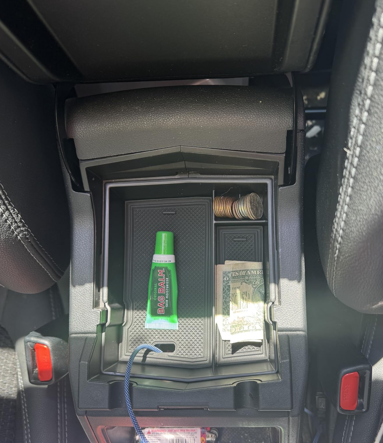 JKCOVER Upgraded Design Center Console Organizer Tray Compatible with Subaru Forester 2024 2023 2022 2021 2020 2019 Interior Armrest Insert Storage Box Easy Removal Accessories customer photo 1