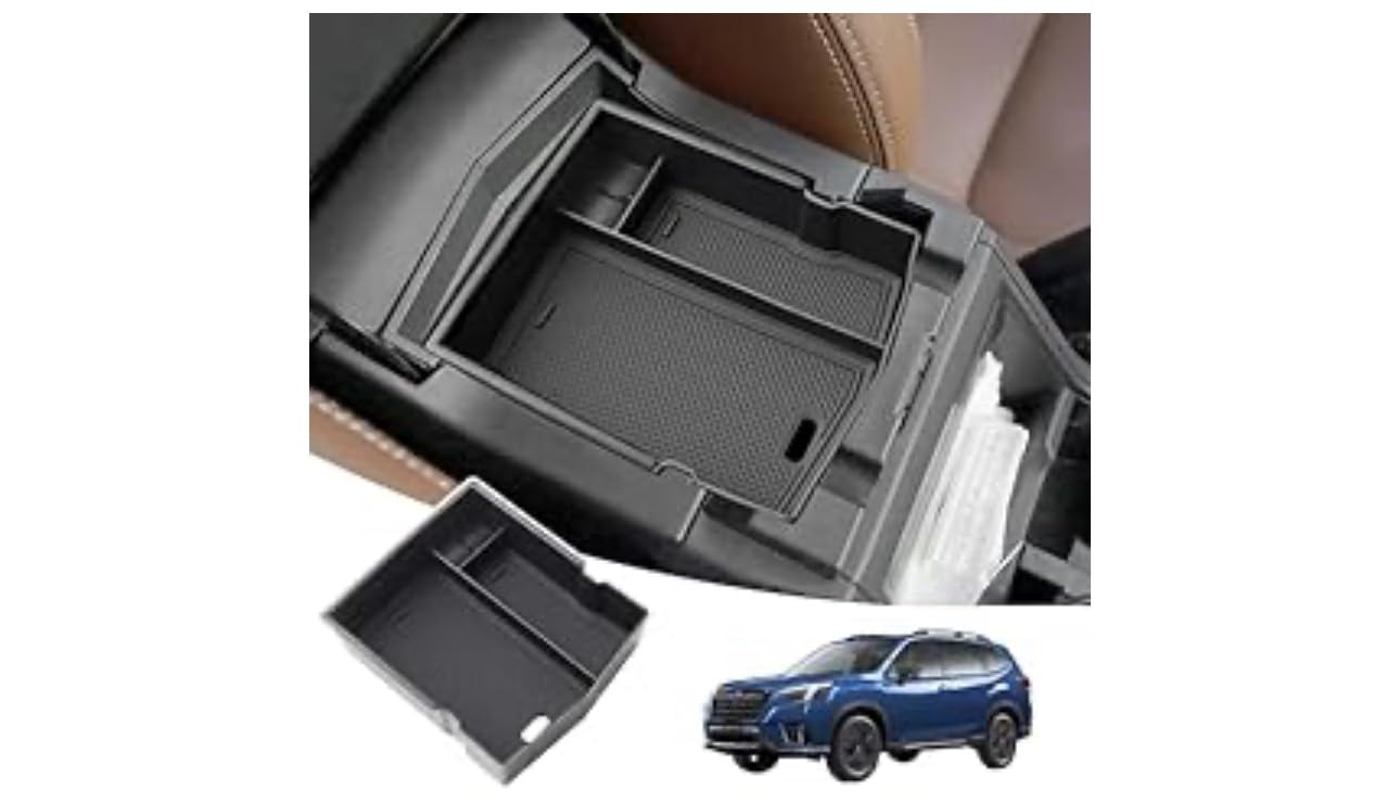 JKCOVER Upgraded Design Center Console Organizer Tray Compatible with Subaru Forester 2024 2023 2022 2021 2020 2019 Interior Armrest Insert Storage Box Easy Removal Accessories customer photo 2