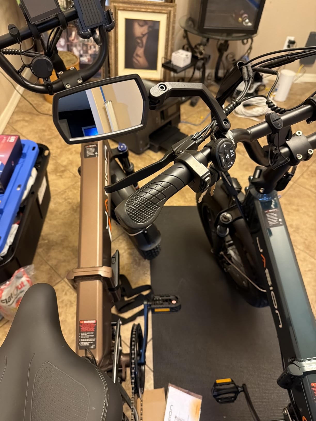 WITTKOP Bike mirror | Large HD field of vision | 360 rotatable & foldable | Mounting above & below | Break-proof & durable | ebike accessories, bike mirror handlebar mount, bicycle mirrors customer photo 1