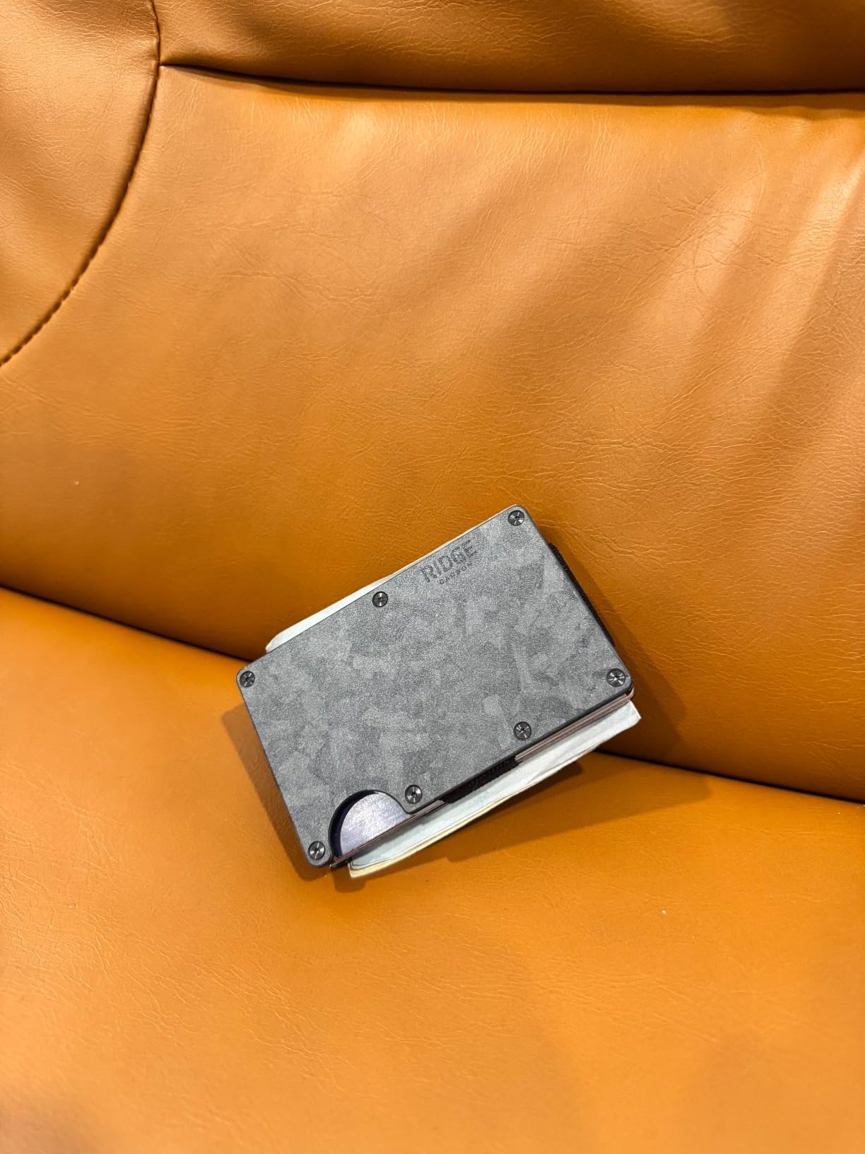 The Ridge Wallet for Men - Slim Minimalist Compact Wallet and Card Holder, RFID Protected Front Pocket Wallets for Men with Integrated Money Clip (Stonewashed Titanium) customer photo 2
