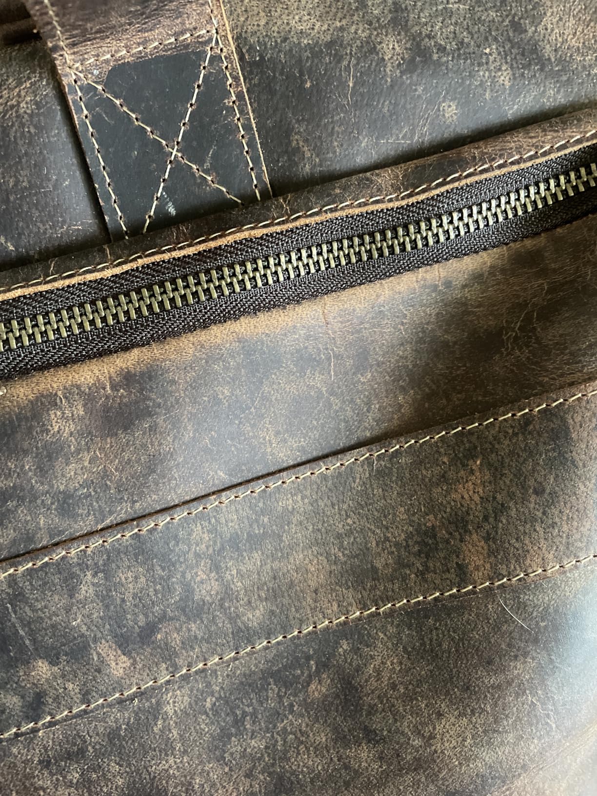 Leather briefcase 18 Inch Laptop Messenger Bags for Men and Women Best Office briefcase Satchel Bag (Wash Tan) customer photo 2