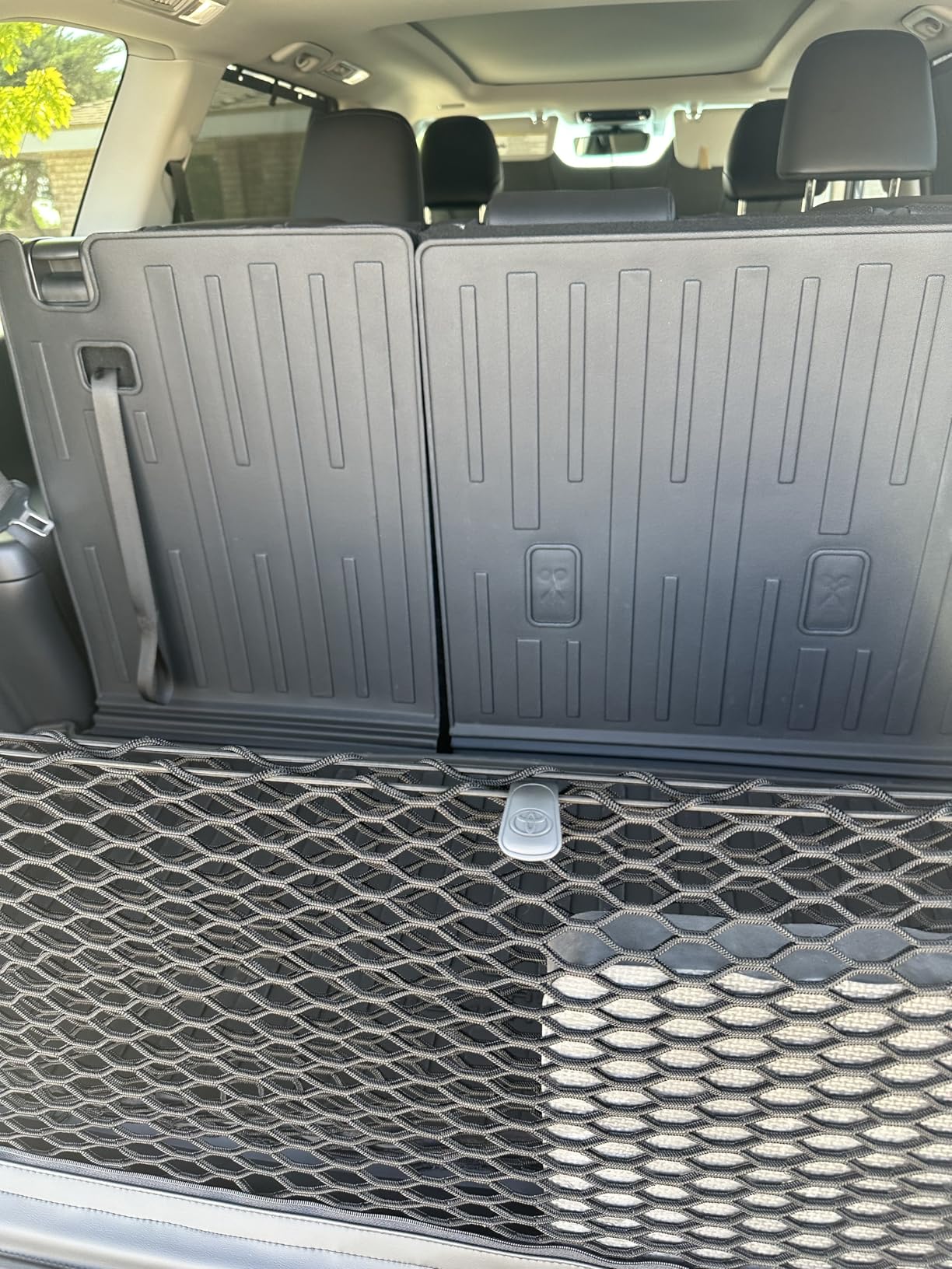 Cargo Mat with Backrest Mat for 2020-2024 2025 2026 Toyota Highlander Car Mat Accessories(Both Hybrid and Gas), TPE All Weather Cargo Liner with SeatBack Cover(Highlander-2 in 1 Trunk Mat) customer photo 1