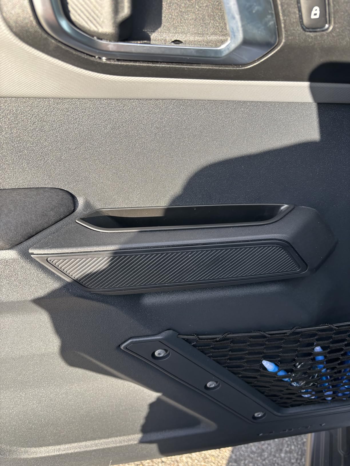 TOPINSTALL 4 Doors Handle Storage Box Compatible with Ford Bronco 2021-2026 Accessories, Phone Holder Front and Rear Door Grab Handle Pocket Storage ABS Plastic-4PCS (Not for Sport Model) customer photo 2