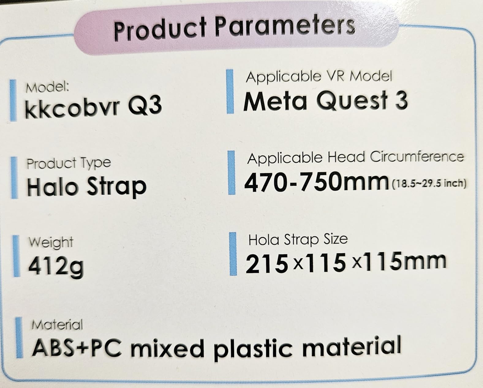 KKCOBVR Q3 Halo Strap Compatible with Meta Quest 3/Quest 3S Enhanced Comfort, Replacement Elite Head Strap Compatible with Oculus 3/3s by Adjusting The Side Knobs customer photo 1