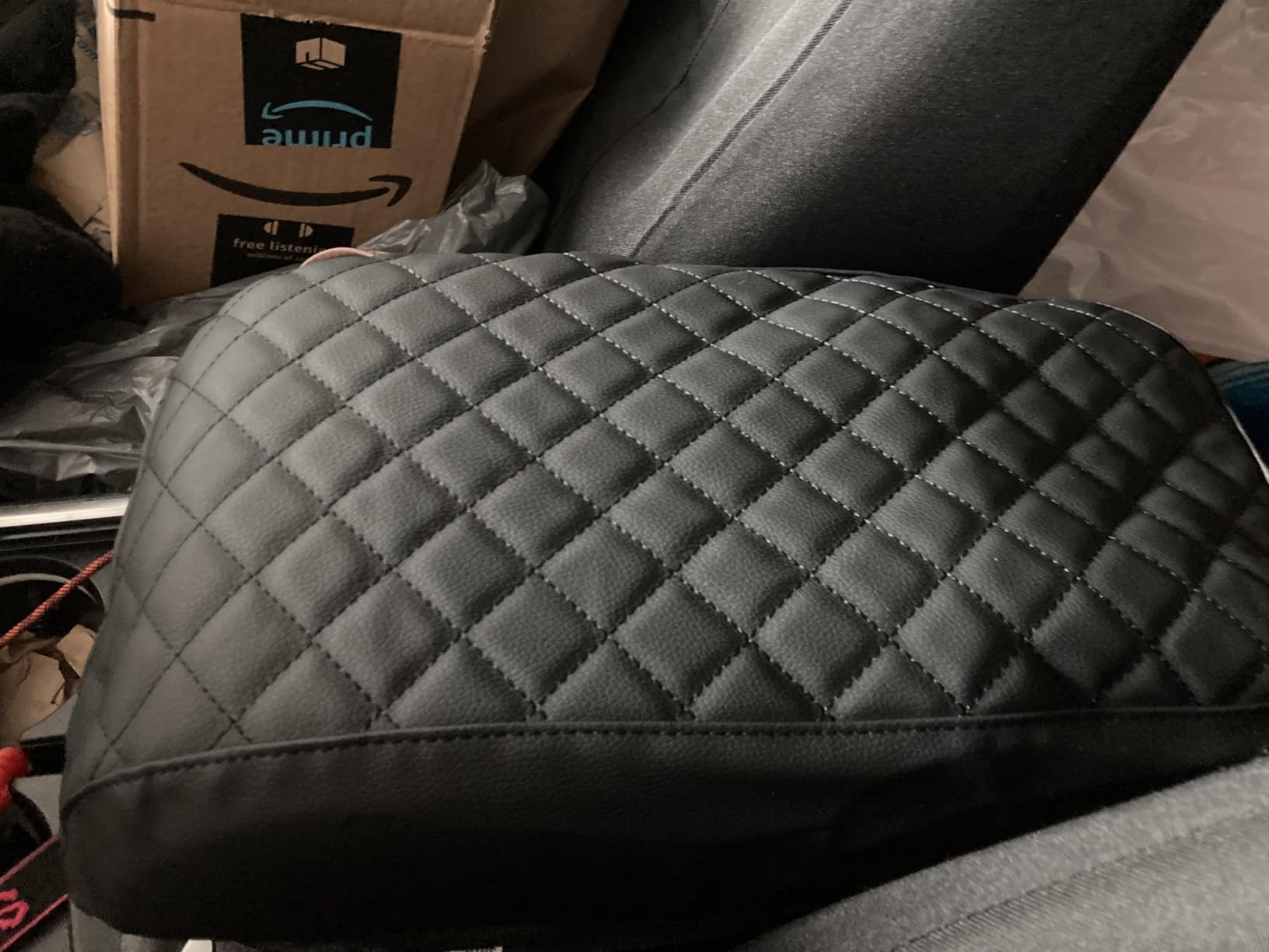 JOYTUTUS Center Console Cover Compatible with 2011-2024 Charger & Chrysler 300, Car Armrest Cover Console Pad Cushion, Black Leather Center Console Armrest Cover lid, Durable Middle Console Cover customer photo 2
