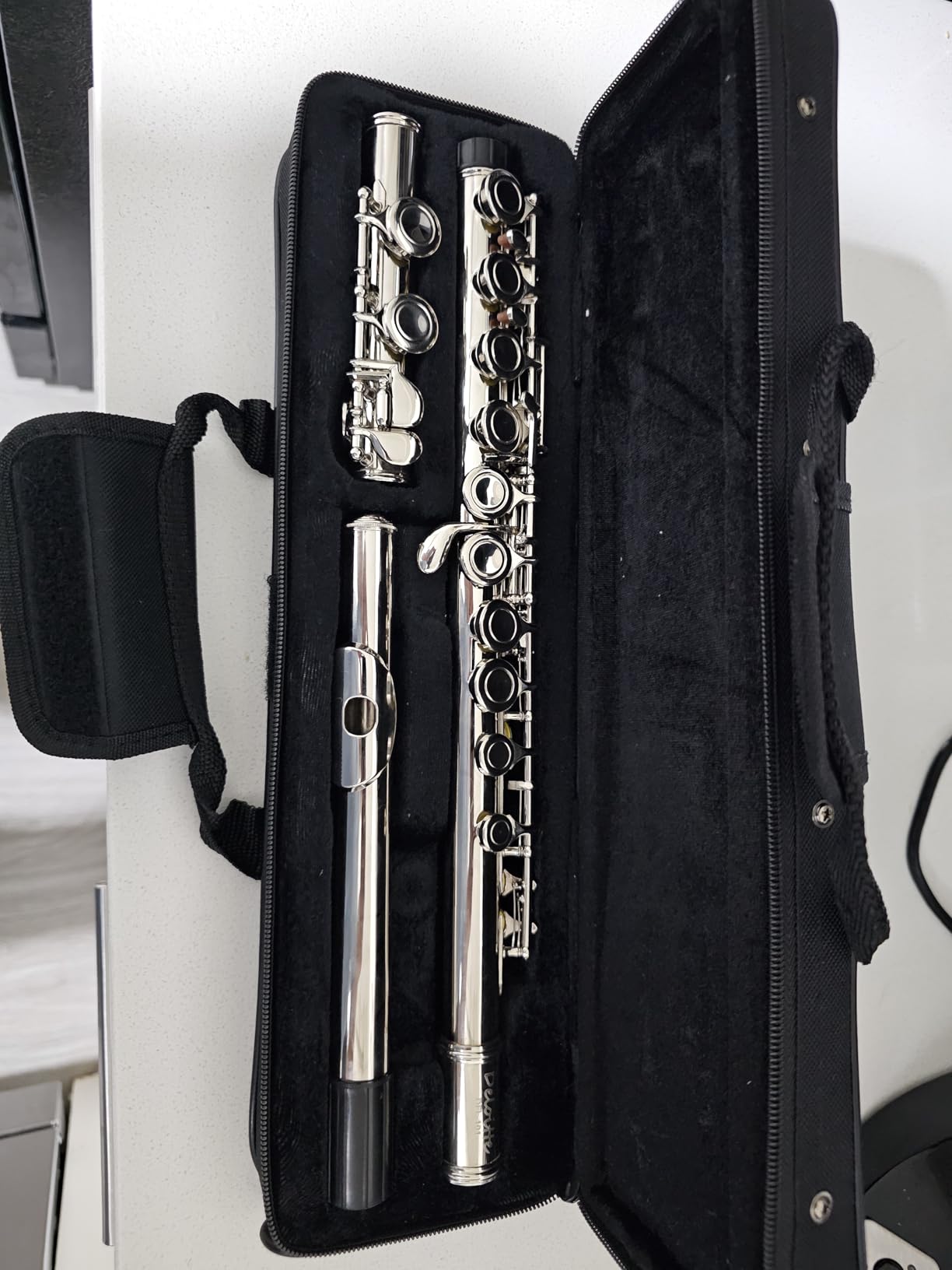Deloitte C Flutes Closed Hole 16 Keys Flute Silver Plated, DFL-201, for Beginner Student Flute Instrument with Cleaning Kit, Carrying Case, Gloves, Tuning Rod customer photo 2