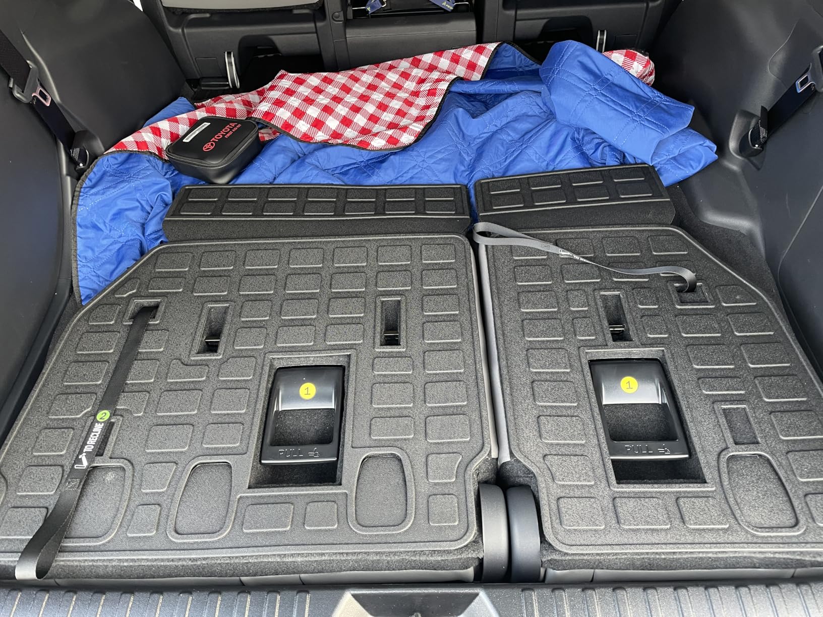 powoq Backrest Mat Compatible with 2021-2026 Toyota Sienna 3rd Row Back Seat Protector TPE Cargo Liner Cargo Mat Replacement customer photo 1