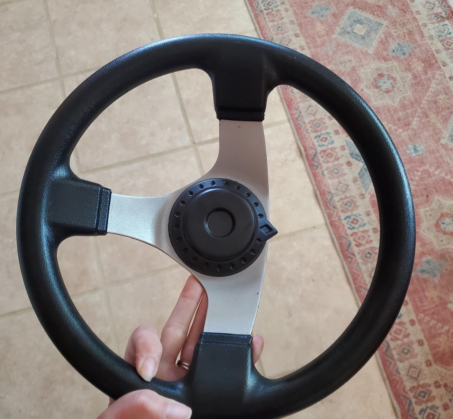 JIANWEI Off-Road Steering Wheel, 300mm PU Foam Ergonomic, Smooth ATV With Holes For Kart Replacement customer photo 1