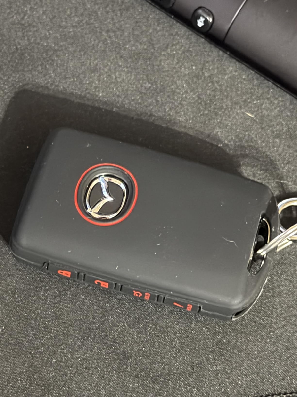 TANDRIVE Key Fob Cover Compatible with 2026 2025-2019 Mazda CX-5 CX-30 CX-50 CX70 CX90 3 6 CX-9 MX-5 Miata, Silicone, 4-Button, 2-Pack, Black and Black customer photo 1