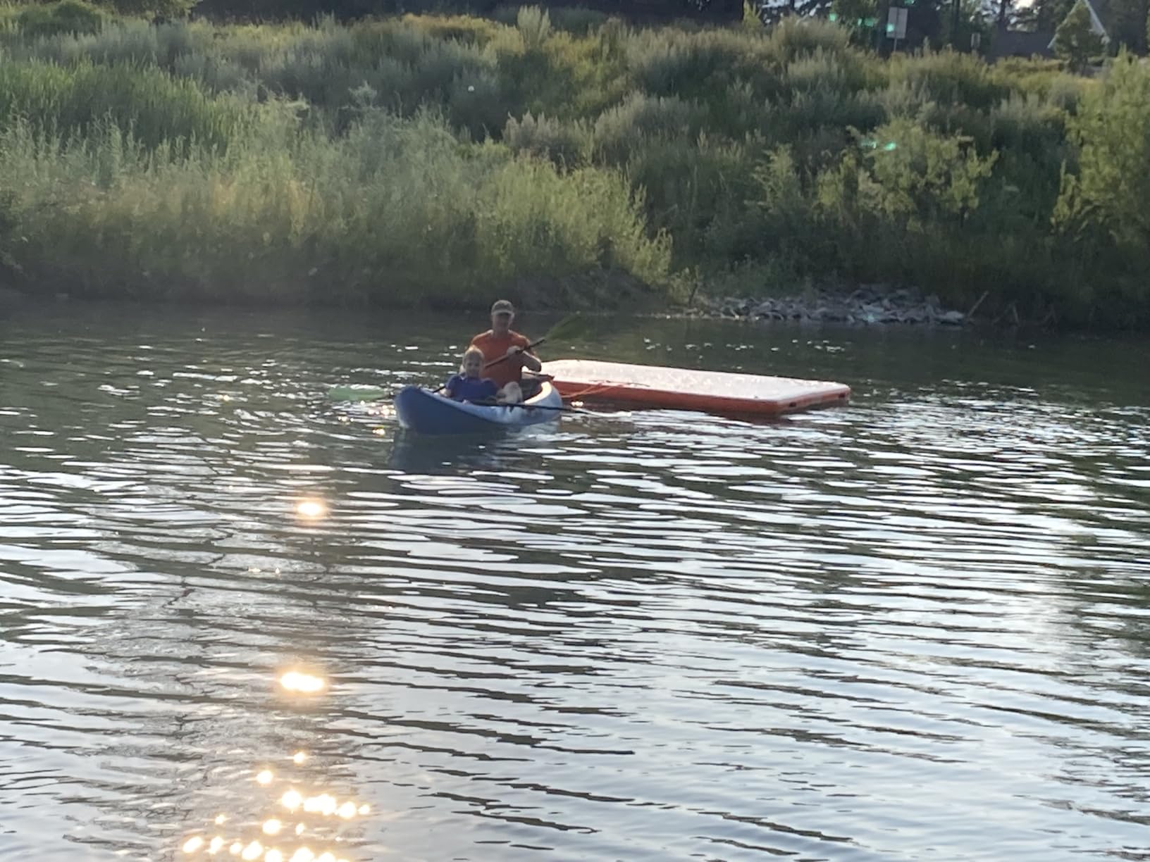 VEVOR Inflatable Floating Dock, Inflatable Dock Platform, Non-Slip Air Dock Platform with Portable Carrying Bag & Detachable Ladder, Floating Platform Island Raft for Pool Beach Ocean customer photo 3