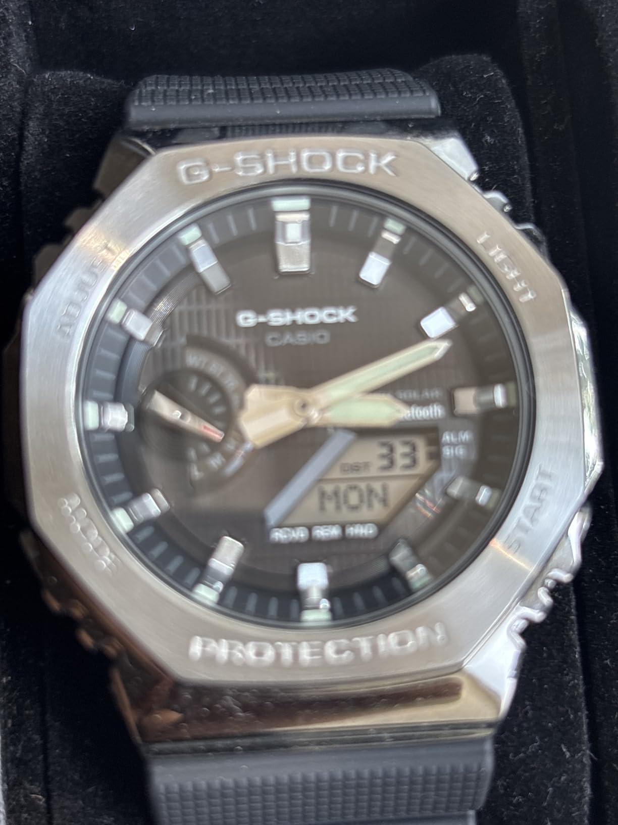 G-Shock Casio G-Steel Solar Connected Black Dial Black Resin Strap Watch - GBM2100-1A customer photo 1