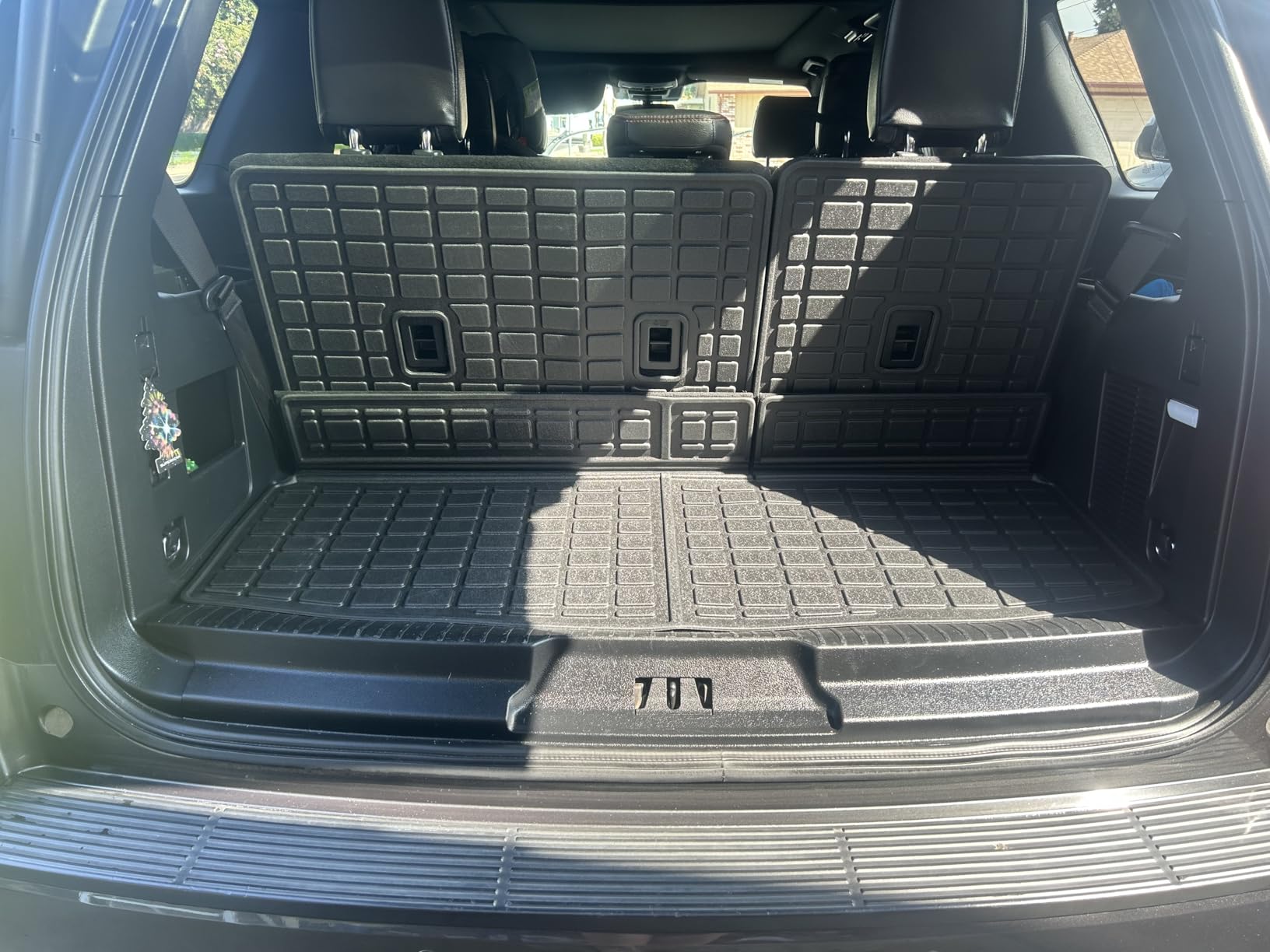 powoq Trunk Mat Compatible with 2018-2024 Ford Expedition/Lincoln Navigator 3rd Backrest Mat Replacement for 2018-2024 Ford Expedition Accessories(Trunk Mat+3rd Row Backrest Mat) customer photo 1