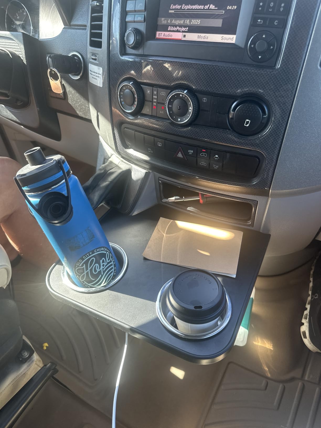 RV Cup Stainless Holder Accessories for Mercedes-Benz Camper Van 2006-2018 Sprinter NCV3 Snack Tray Phone Table customer photo 2
