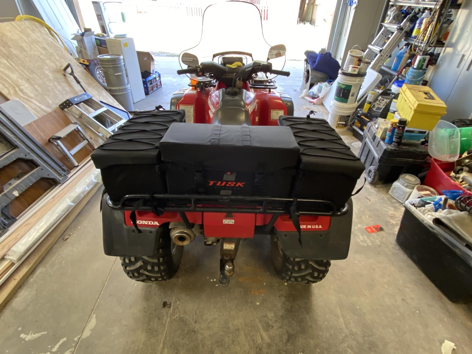 Tusk Trail-Runner ATV Rear Rack Bag - All Weather - Heavy Duty - Padded Seat - Insulated Cooler - Universal Compatible with Most ATVs customer photo 2