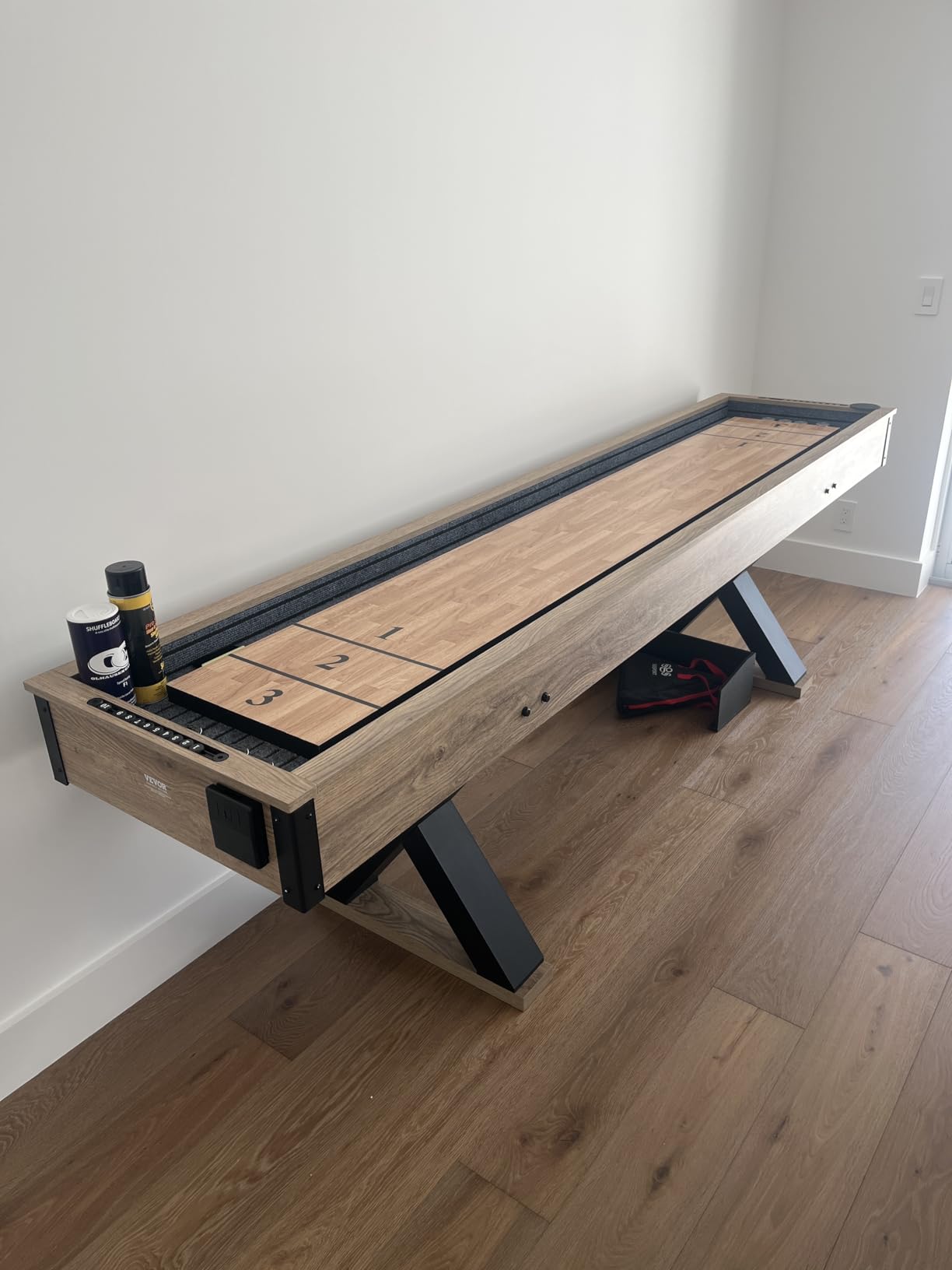 VEVOR 7ft 9ft 12ft Shuffleboard Table 2 in 1 Shuffleboard and Bowling Combo Set customer photo 1