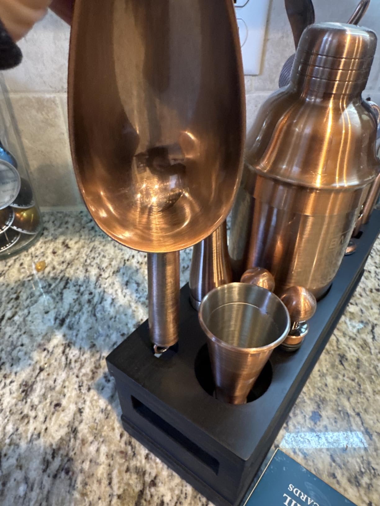 BARE BARREL Mixology Bartender Kit Bar Set | 16-Piece Cocktail Shaker Set | Martini Barware Mixing Tools for Home Bartending | Incl. 35 Recipe Cards | Gift Set (24oz Cobbler Shaker, Silver/Black) customer photo 2