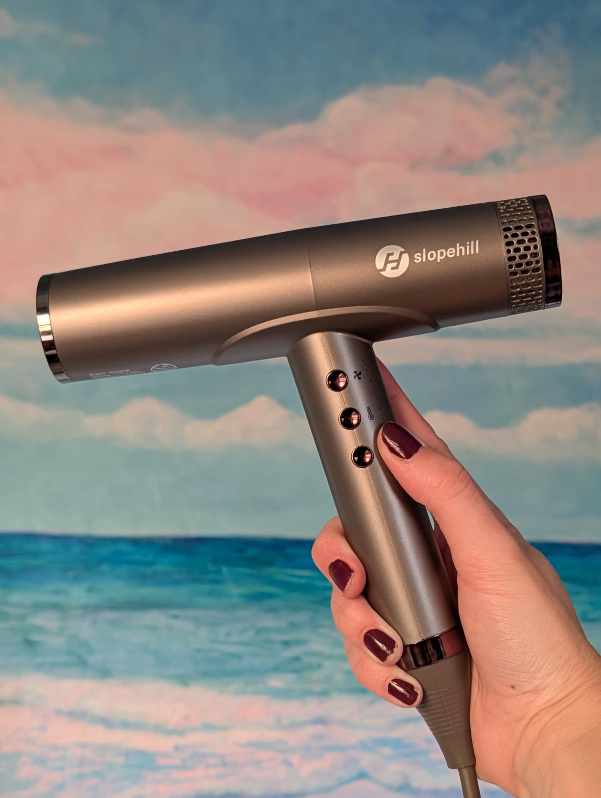 slopehill Professional Ionic Hair Dryer, High-Speed Blow Dryer with Brushless Motor for Salon Use, Lightweight Compact Hairdryer for Travel, Low Noise Quiet for Home, Ceramic Pink customer photo 1