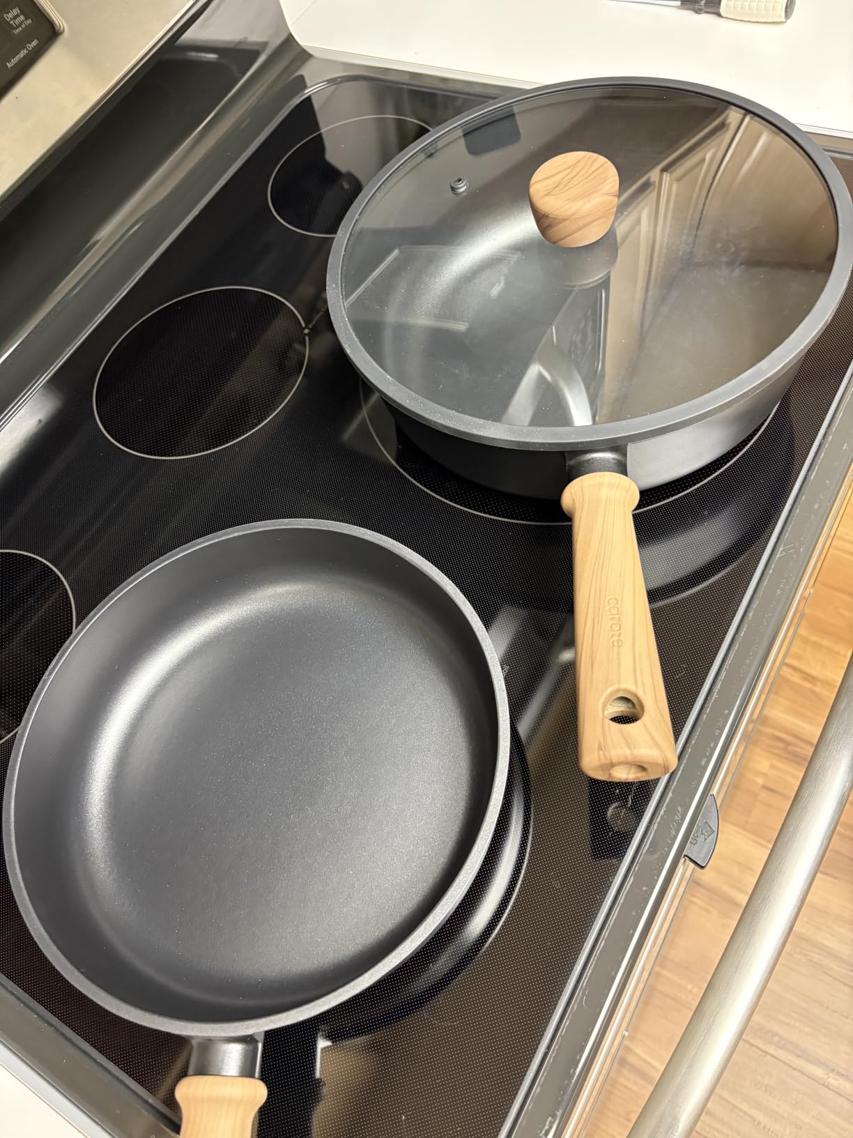 CAROTE Nonstick Pots and Pans, Induction Titanium Cookware Set 16pcs Kitchen Cooking Sets, Pot and Pan Non Stick w/Frying pan (PFOS, PFOA Free) customer photo 1