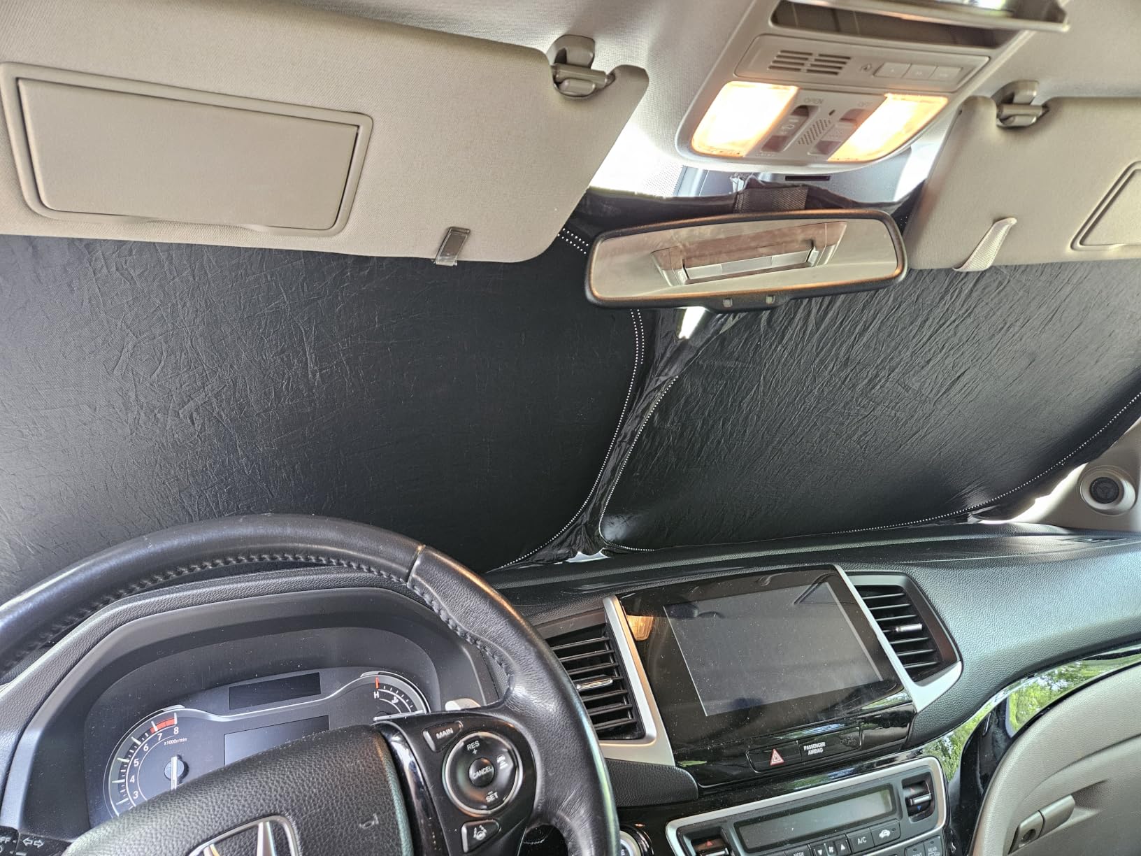 for Chrysler 300 300C 2011-2023 2024 2025 Windshield Sun Shade - 4 Layers Car Sunshades for Front Windows Shade Cover Custom Fit 300 300C 250T Retractable Shade Blocks UV Rays Car Accessories customer photo 2