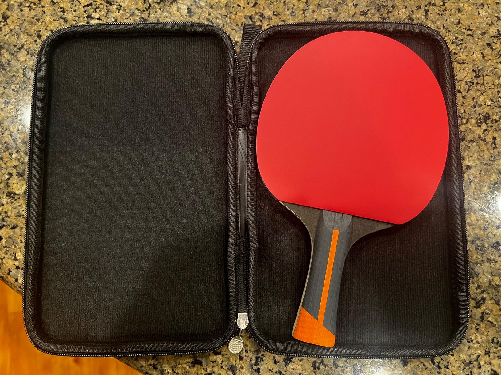 PONGBOT Five-Star Ping Pong Paddle, Professional Level Table Tennis Racket with Hard Case, Carbon Fiber, 7-Ply Blade, Premium Rubber, for Competitive Tournaments and Serious Players customer photo 2