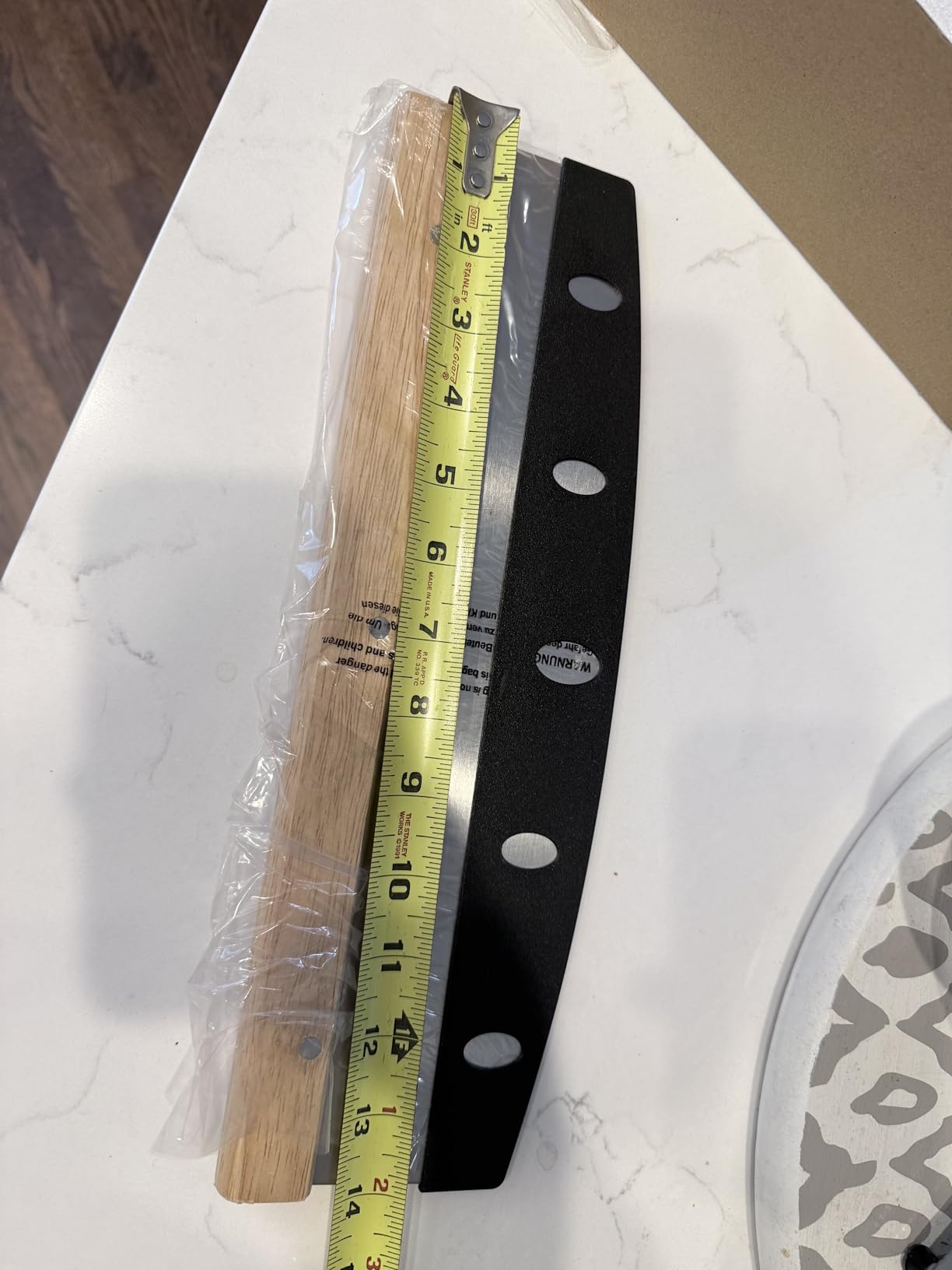 Large Pizza Stone for Oven 16 inch - Round Pizza Stone for Grill with Handles, Wood Pizza Peel and Cutter Set - Baking Stone for Bread - Pizza Making Kit Accessories customer photo 2