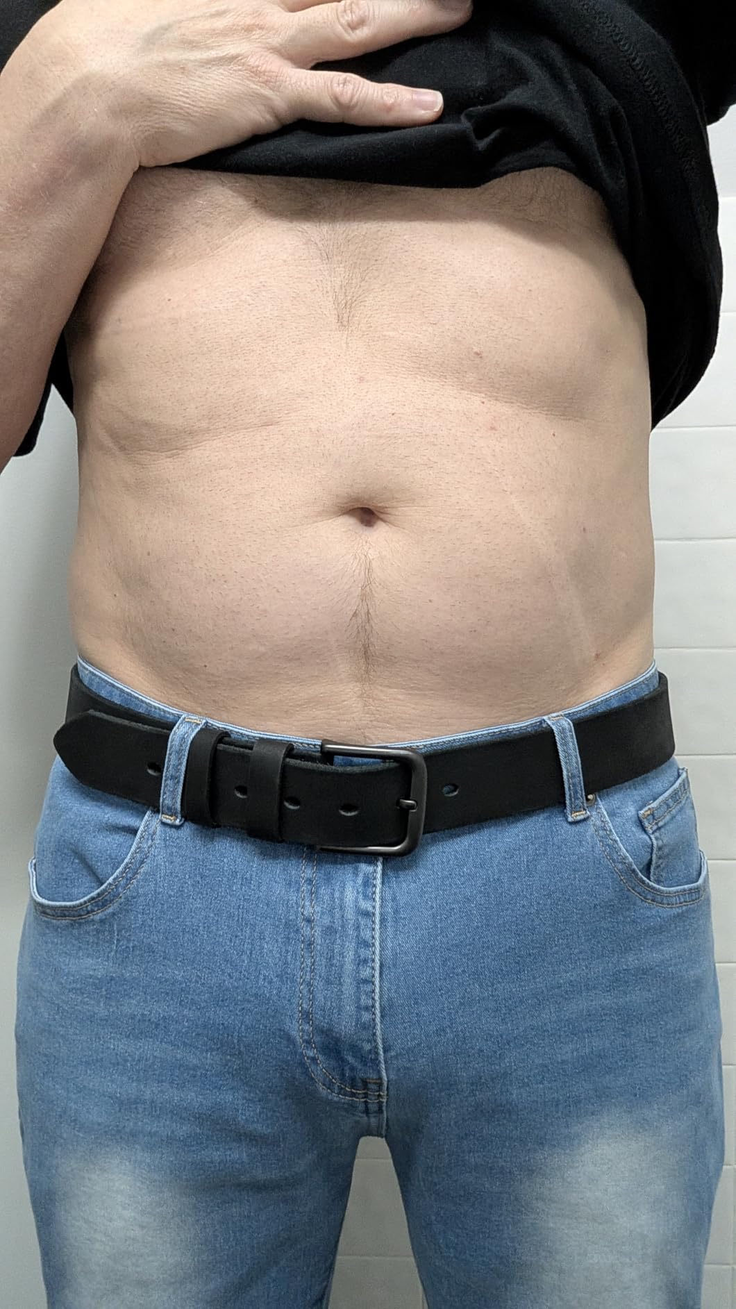 CHAOREN Mens Belts Casual for Jeans - Full-Grain Leather, Durable Cowhide | Solid Buckle, Classic Style, Handmade, Daily Wear, Gift Box customer photo 2