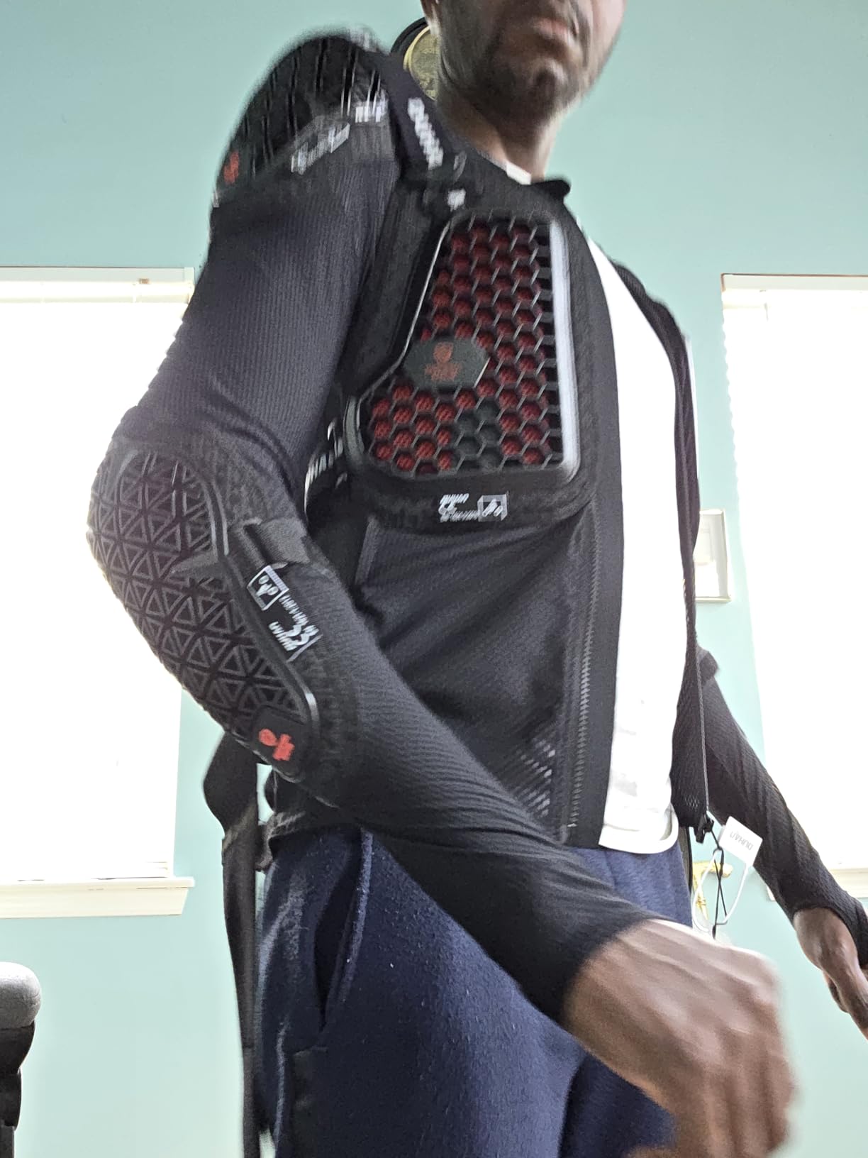 Motorcycle Jacket Men CE Level 2 Body Armor Jacket Spine Chest Protection Gear for Motocross MTB ATV Dirt Bike Racing customer photo 2