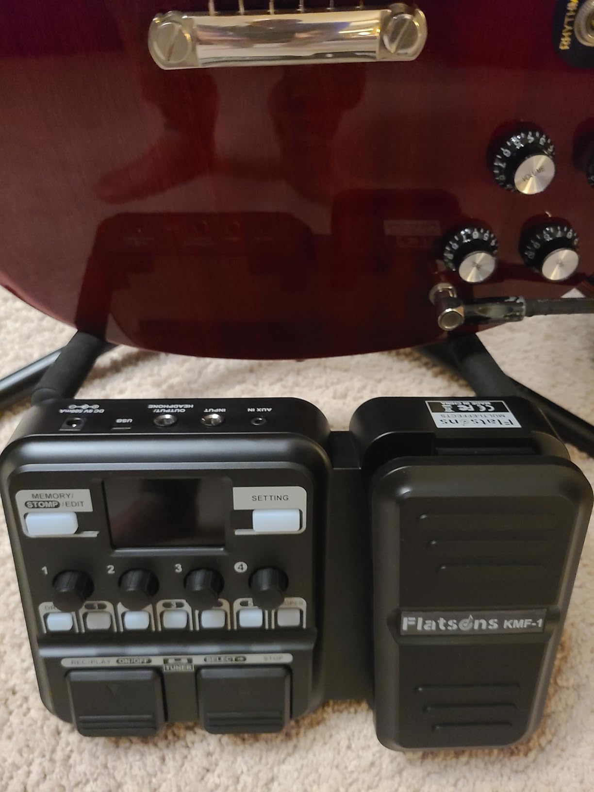 KMF-1 Multi-Effects Guitar Pedal with 77 Practice Effects | 50 Presets, 42 Drum Rhythms, 18 Amp/Cab Sims, Color Screen, Aux In, Tuner, Looper, Expression/Wah/Volume, Distortion customer photo 1
