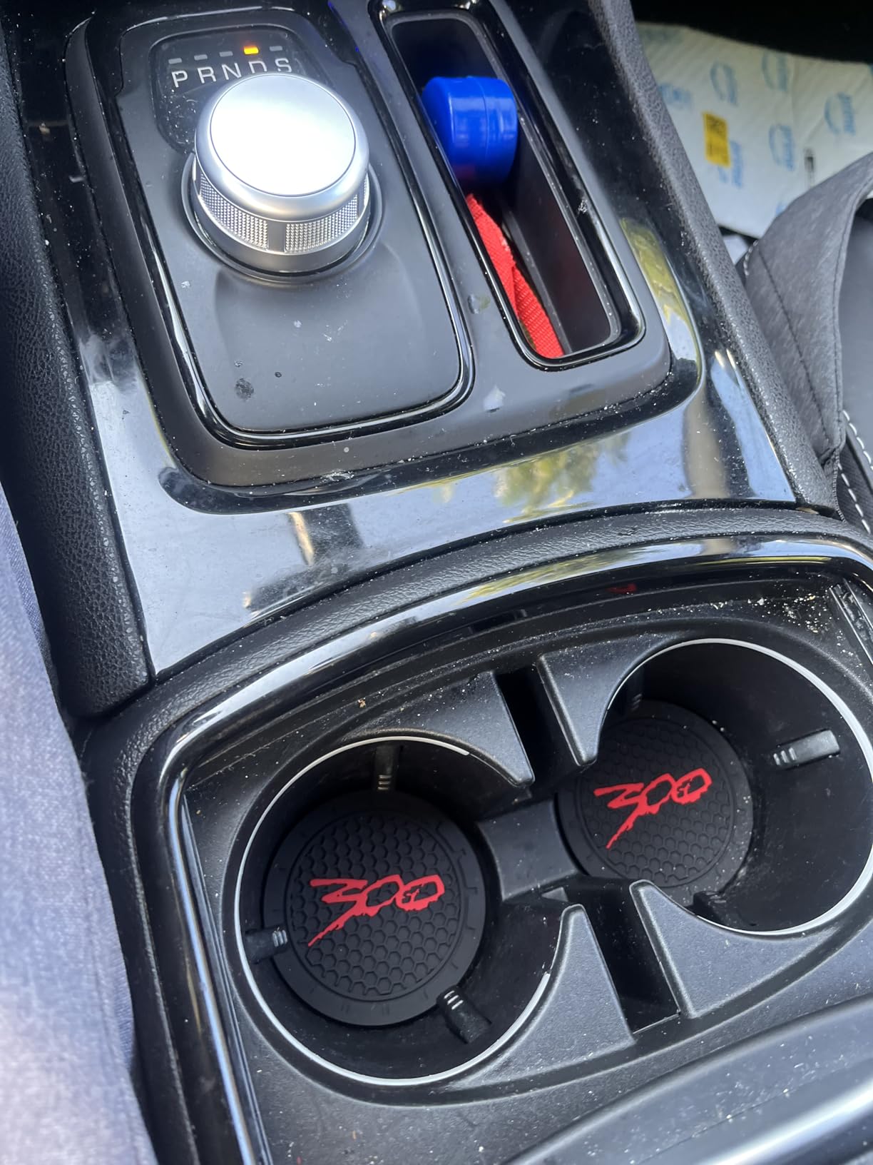 2Pcs Car Cup Holder Coaster for Chrysler 300/C/ 300S Accessories Auto Anti Slip Cup Holder Insert Coaster Car Interior Accessories (Red) customer photo 1