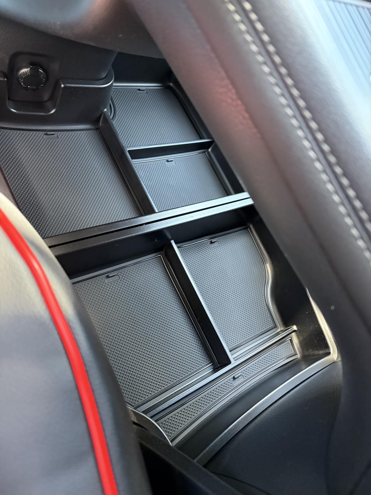smabee 2PCS Center Console Organizer Lower Tray for Toyota Sienna 2021-2026 Accessories, ABS Lower Center Console Tray Interior Storage Box Interior Black customer photo 1