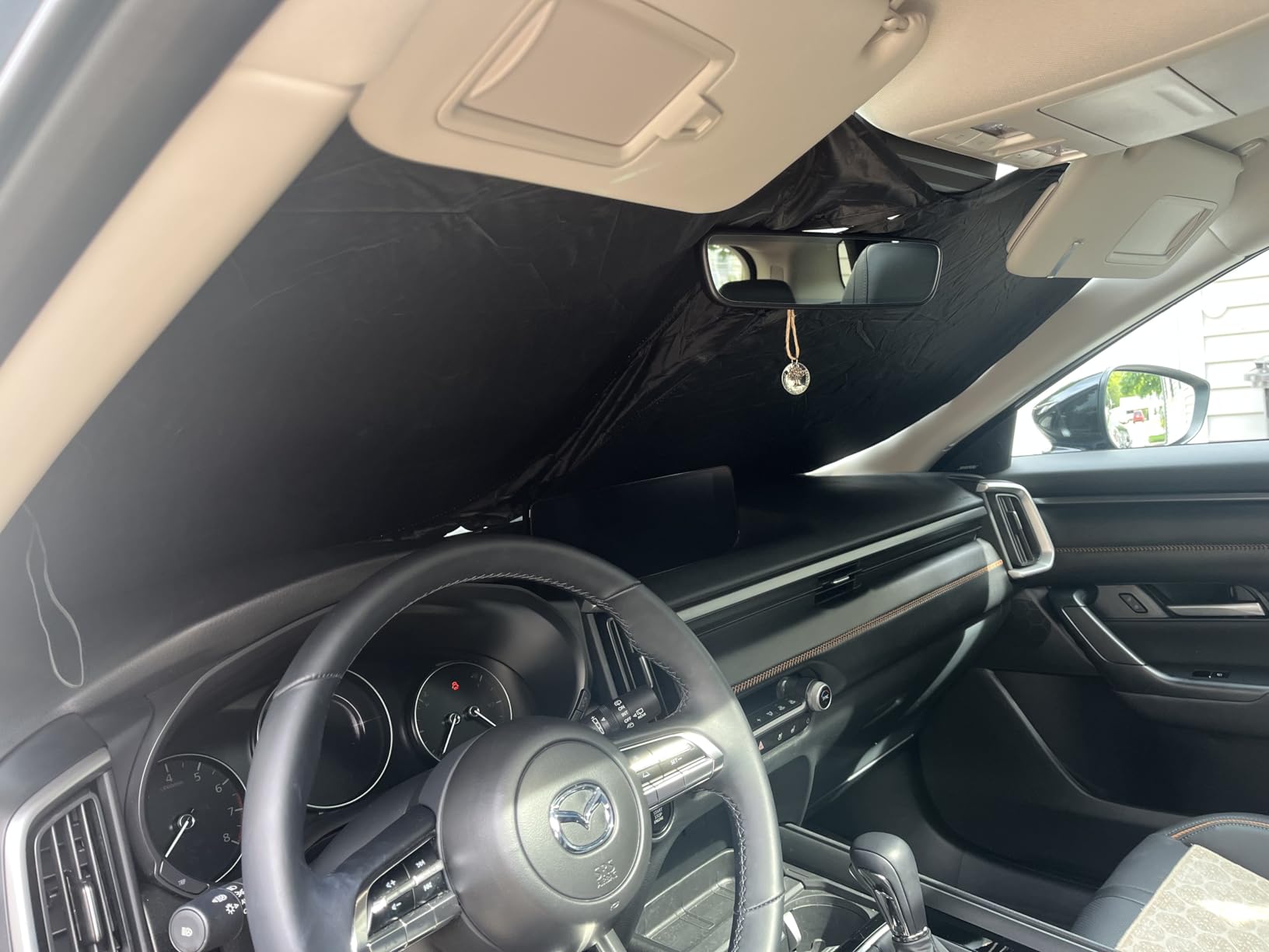 ARISMOTOR Windshield Sun Shade for Chevrolet Chevy Camaro 2016-2024, Custom Fit Foldable Front Window Sunshade Sun Visor Protector, Block UV Rays Keep Your Car Cooler customer photo 1