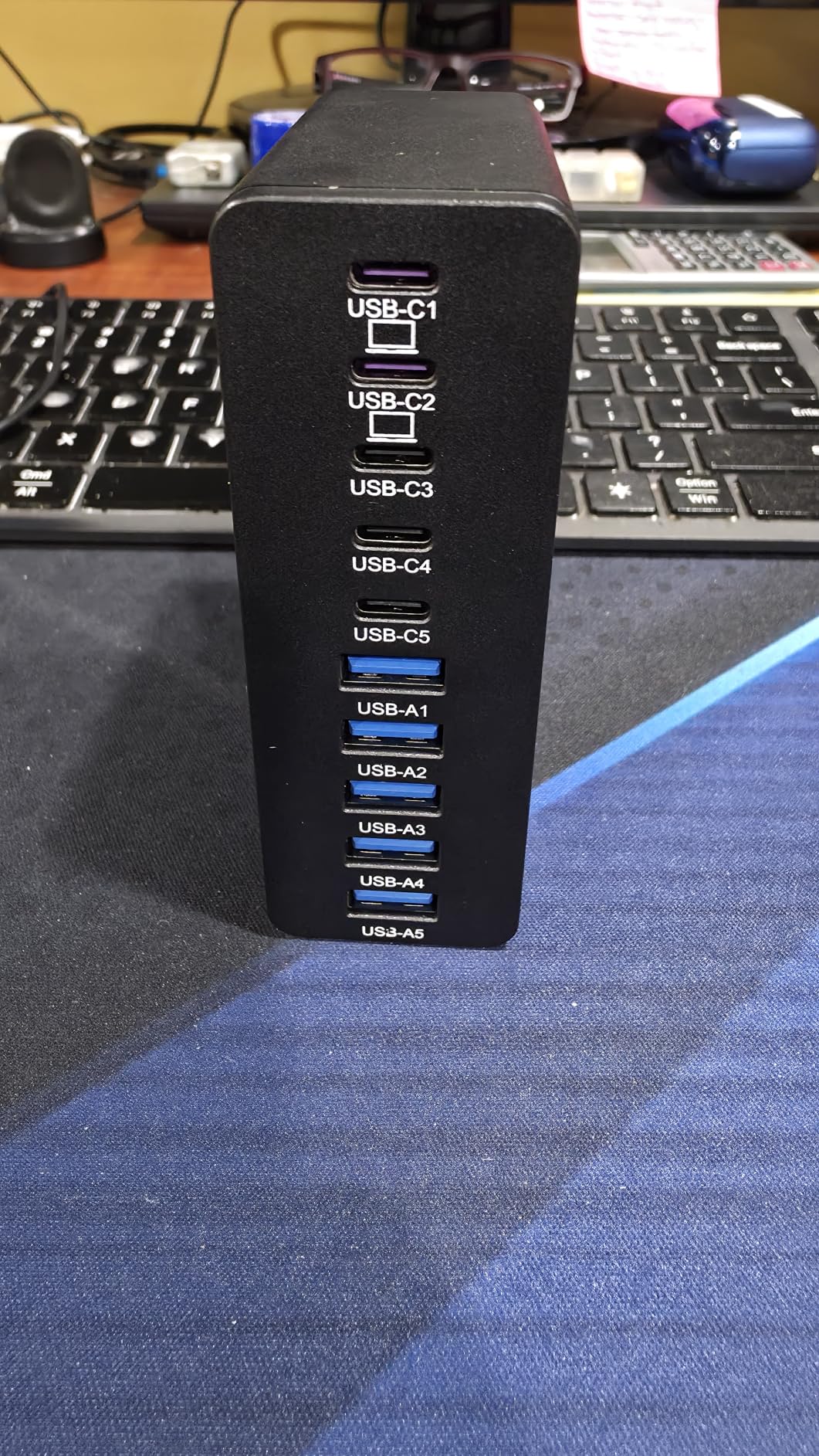 320W USB C Charger Block, 10-Port USB C Charging Station GaN III PD 65W Laptop Fast Charger Adapter for MacBook Pro/Air, DELL, iPad, iPhone, Samsung Galaxy Black customer photo 1