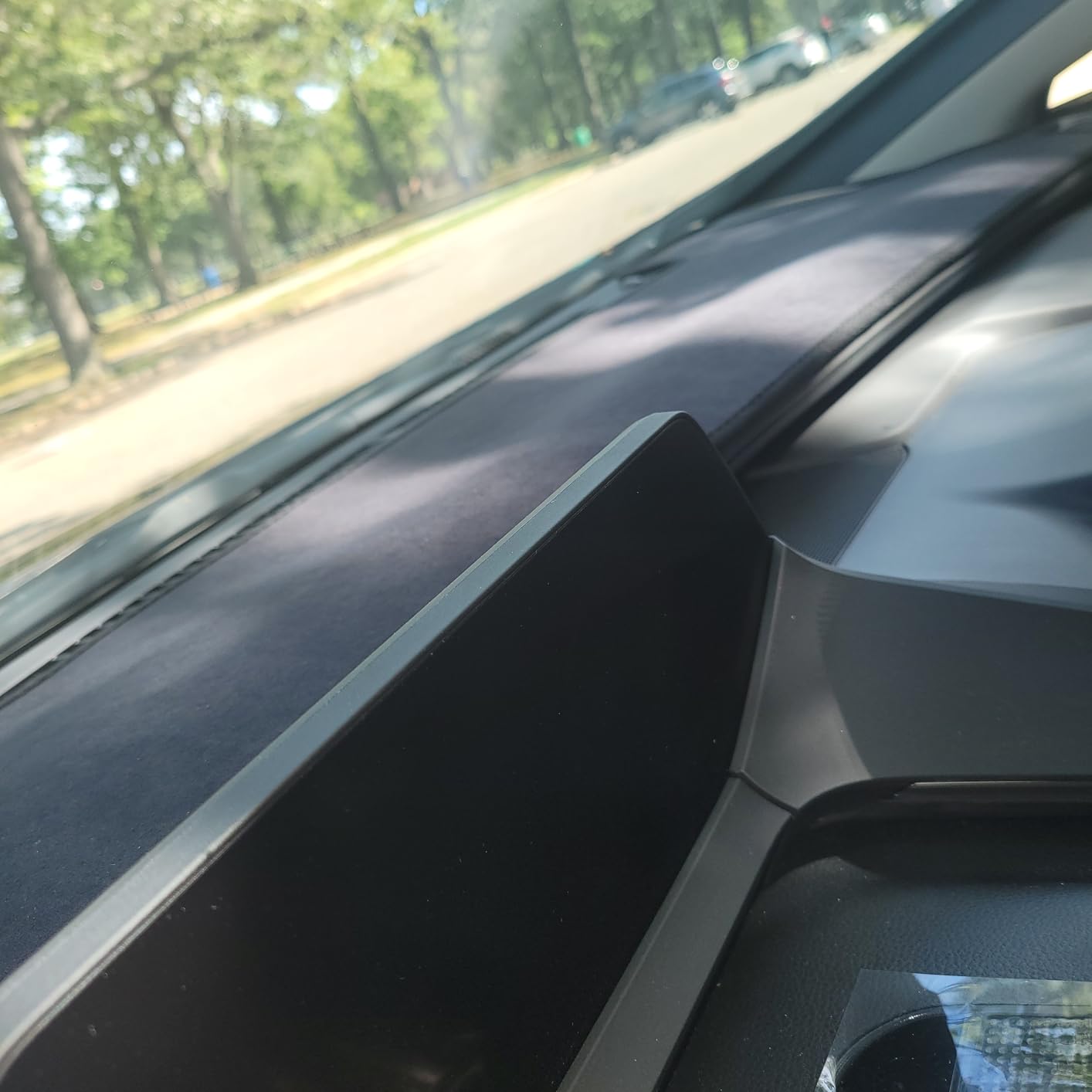 BIBLOZ Dash Cover for Ford Edge 2015-2024 Accessories Black Flannel Dashboard Cover Mat Car Dashboard UV Sun customer photo 1