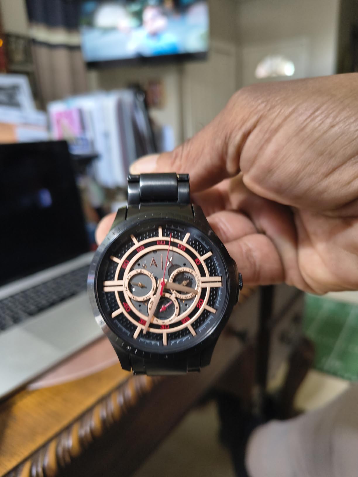 A|X Automatic Watches for Men, Stainless Steel Watch customer photo 1