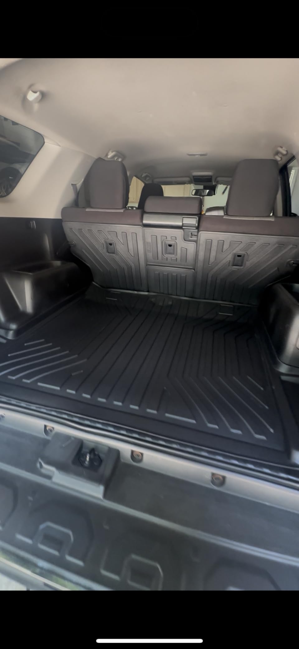 OEDRO Floor Mats & Cargo Liner Fit for Toyota 4Runner 2013-2024 (Only 5 Seater), Custom Fit TPE All Weather Floor Liners, 1st & 2nd Row Car Mats Full Set, Black customer photo 1
