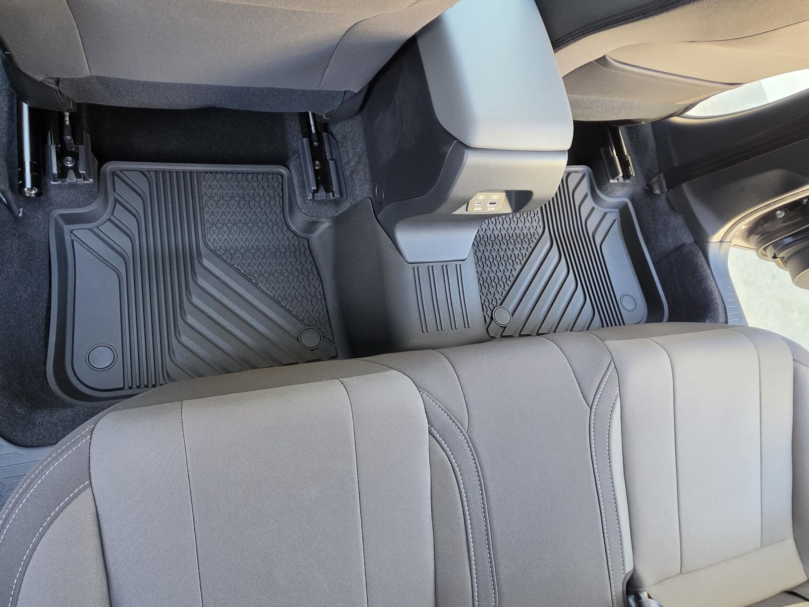 3W Floor Mats & Cargo Liner for Acura MDX 2022-2024 2025 2026, TPE Custom Fit Floor Liner & Trunk Mats & Backrest Mat, All Weather Acura MDX Accessories Car Mats 1st, 2nd and 3rd Row, Black customer photo 2