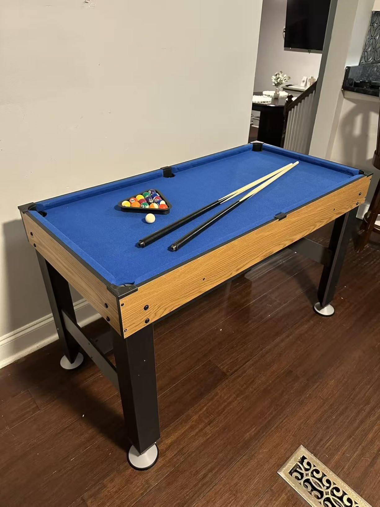 RAYKEEP 54inch 4-in-1 Multi Game Table Set for Home, Game Room | Combination Game Table w/Billiards, Hockey, Foosball, and Table Tennis, Combo Game Table for Kids, Adults customer photo 1