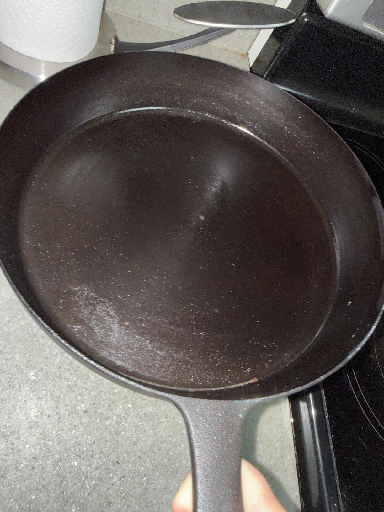 Flambo 12 Inch Smooth Cast Iron Skillet - Naturally Non-Stick, Pre-Seasoned Frying Pan, Smooth Finish for Grilling, Frying, Sauteing, Searing, Baking - Use on Oven, Stove, Grill, or Campfire customer photo 1
