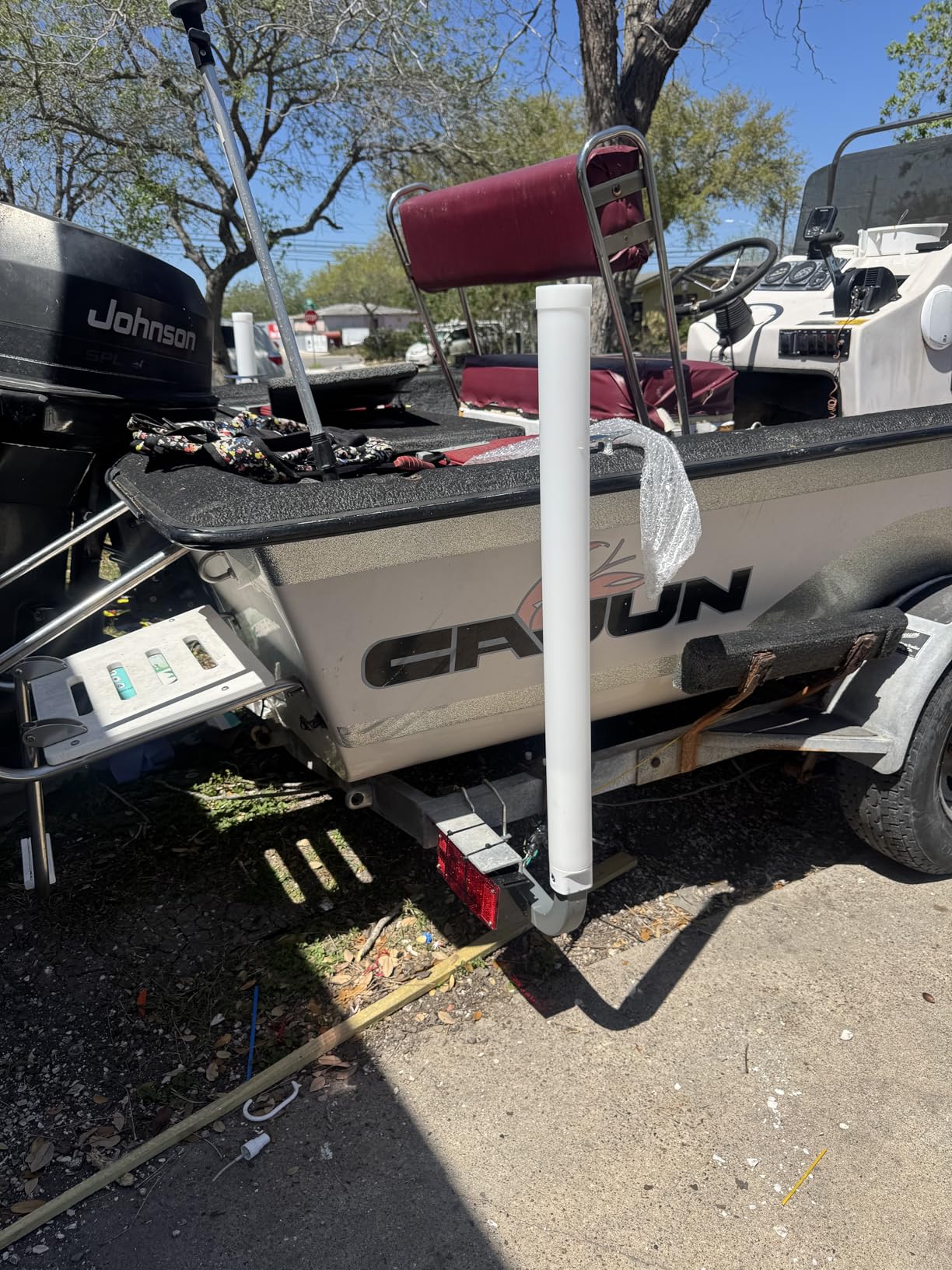 Galvanized Steel Boat Trailer Guide with PVC Pipes for Ski Boat Fishing Boat, Sailboat Trailer customer photo 1