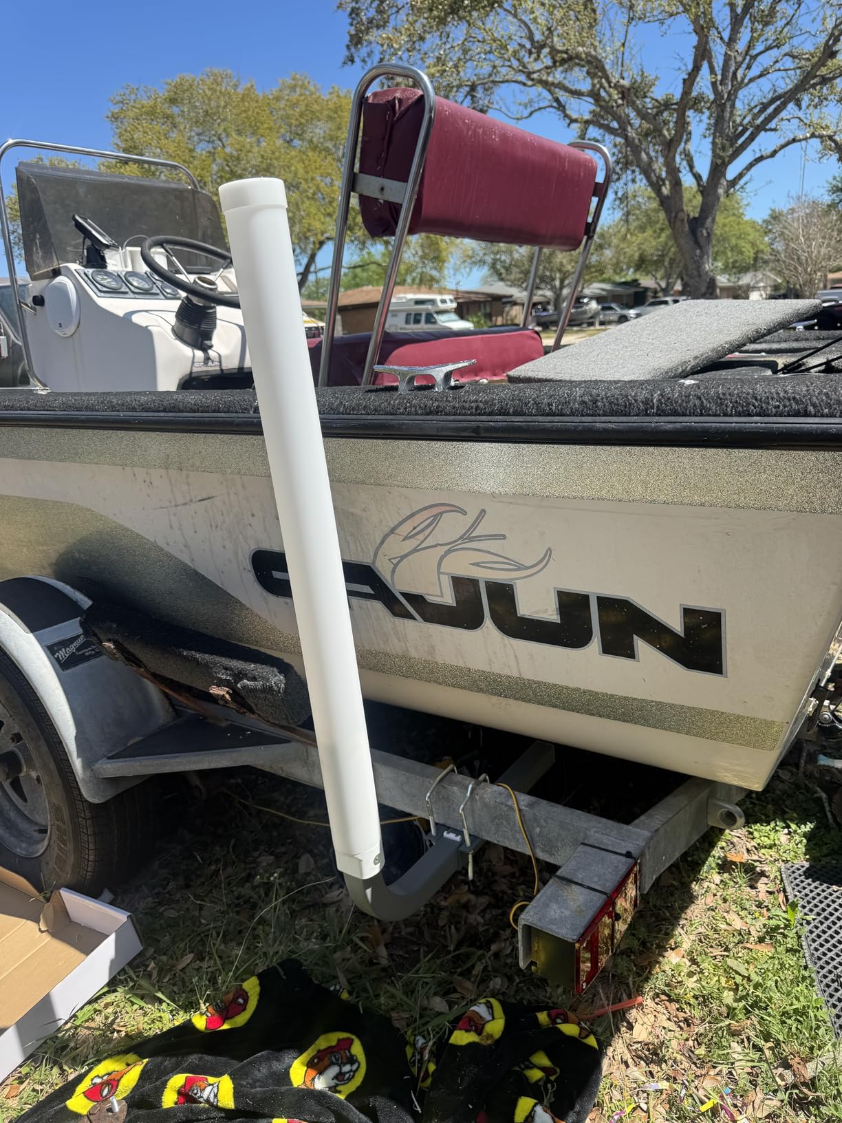 Galvanized Steel Boat Trailer Guide with PVC Pipes for Ski Boat Fishing Boat, Sailboat Trailer customer photo 2