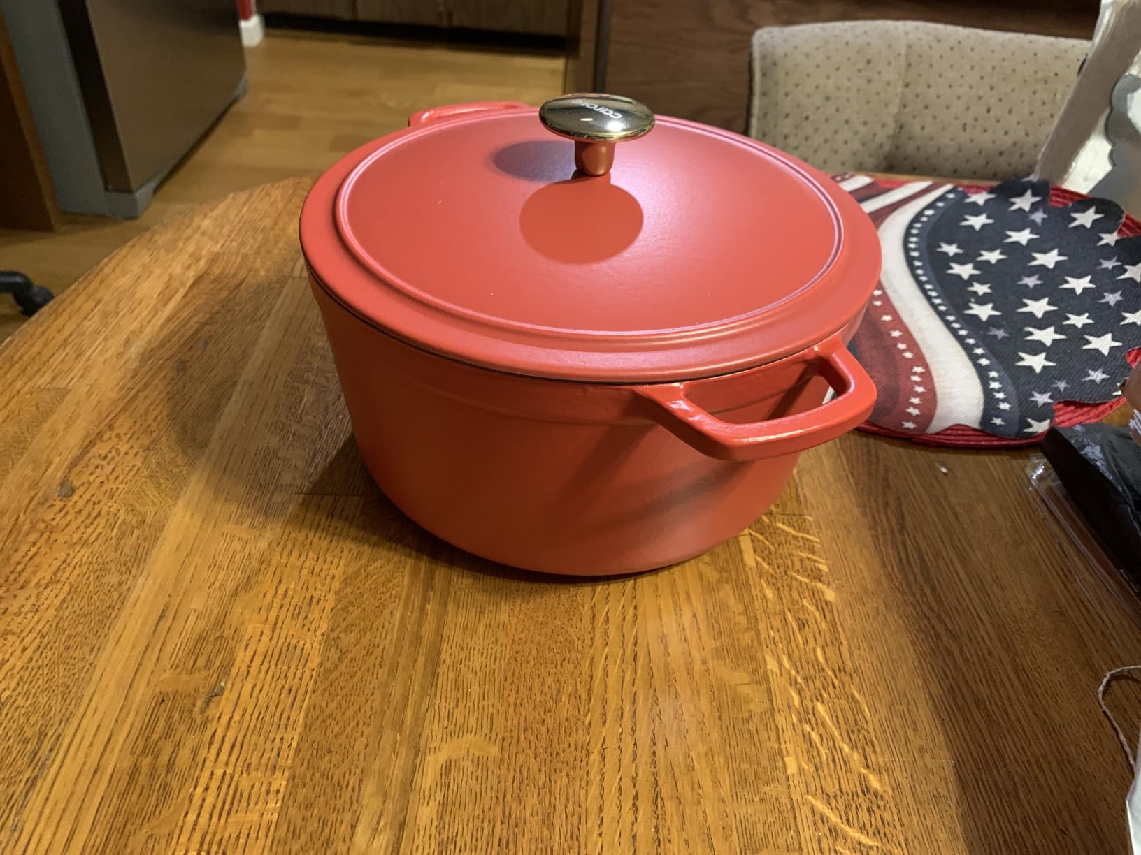 CAROTE 5QT Cream White Enameled Cast Iron Dutch Oven Pot with Lid customer photo 1
