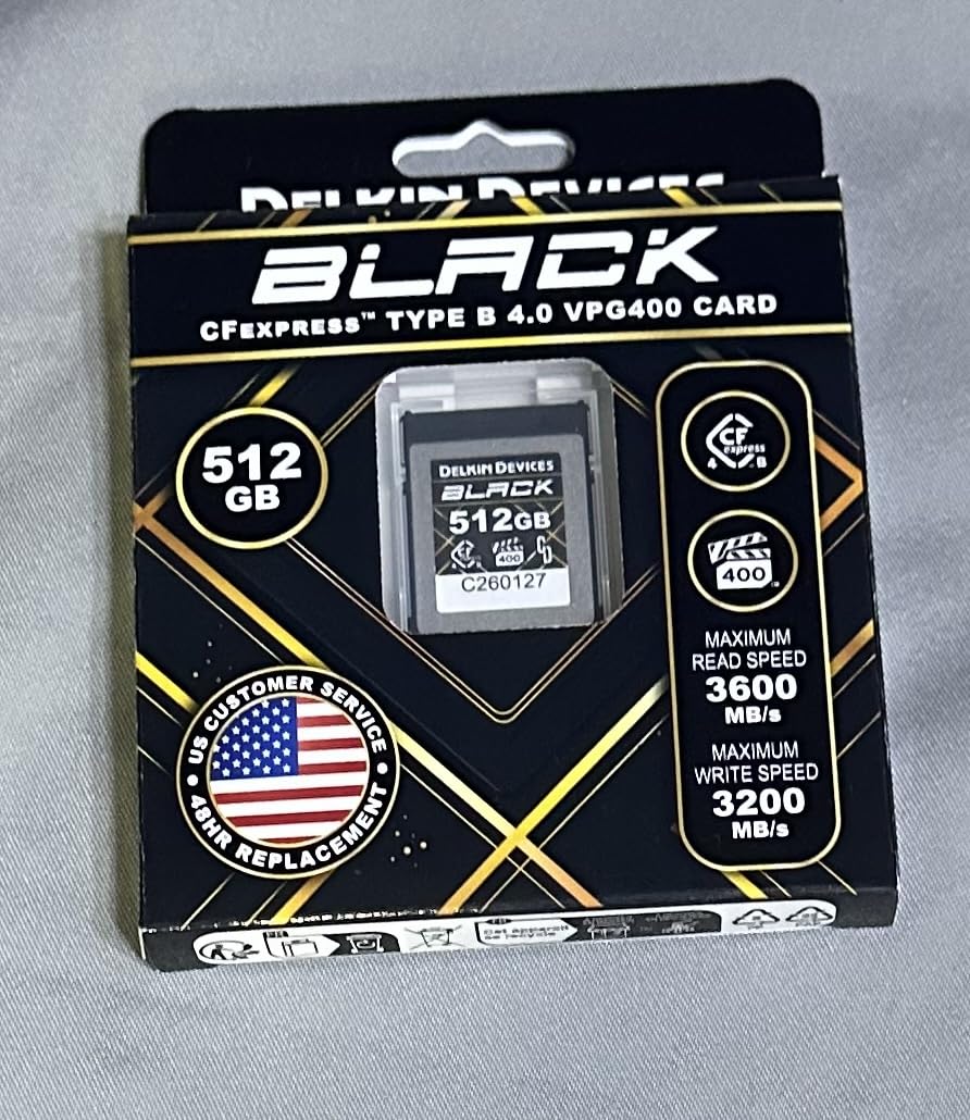 Delkin Devices Black 512GB CFexpress Type B 4.0 VPG400 Memory Card - High-Speed Performance for Professional Photography & Videography, Up to 3600/3200MB/s customer photo 2