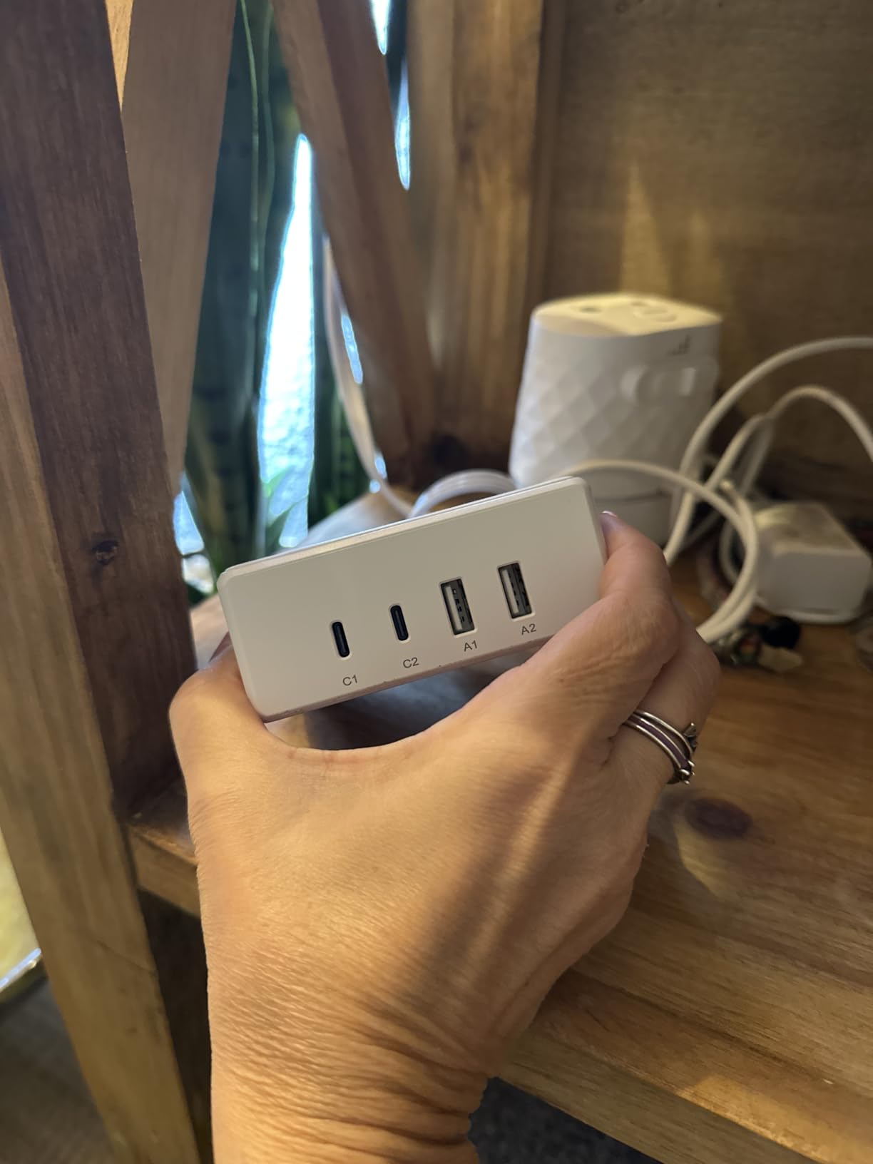SUPERDANNY Extension Cord, Flat Plug Surge Protector Power Strip, 10Ft | 8 AC & 4 USB Ports (2 USB C), Surge Protector with 1050J, Desk Charging Station for Home Office, College Dorm Room Essentials customer photo 2