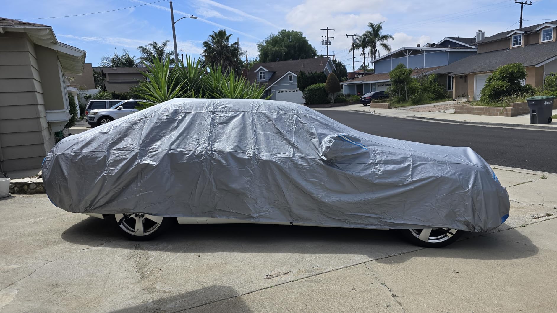 Car Cover for 2016-2026 Chevrolet Chevy Malibu, Waterproof Custom-fit All Weather Sun Rain UV Dust Snow Protection Outdoor Malibu Full Car Cover with Door Zipper and Cotton Lining-Grey customer photo 2
