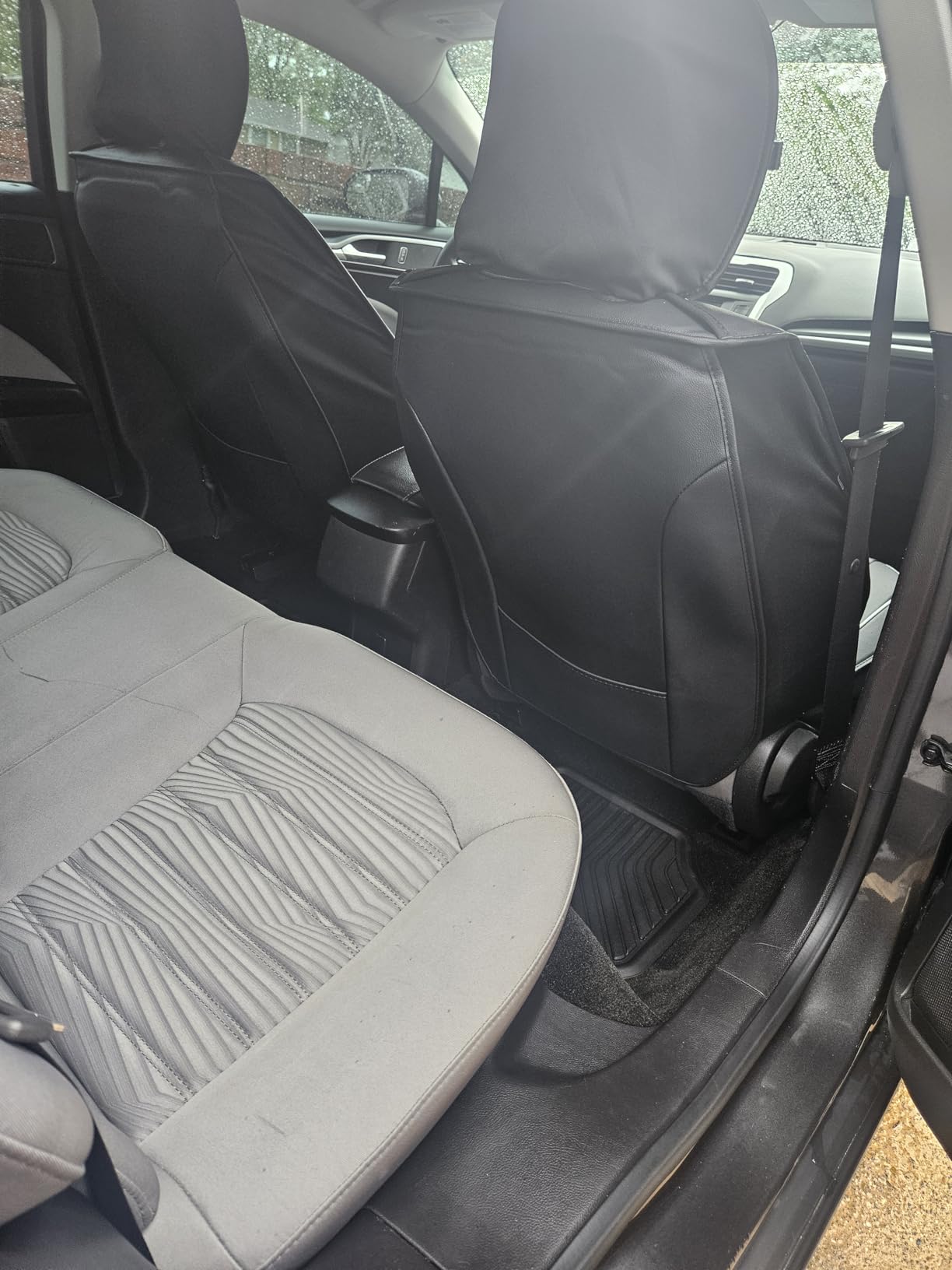 IKABEVEM Car Seat Covers Full Set Fit for Nissan Maxima 2011-2025 2026: 5 Seat Auto Interior Accessories, Waterproof Faux Leather Vehical Car Seat Cushion Covers (Black) customer photo 1